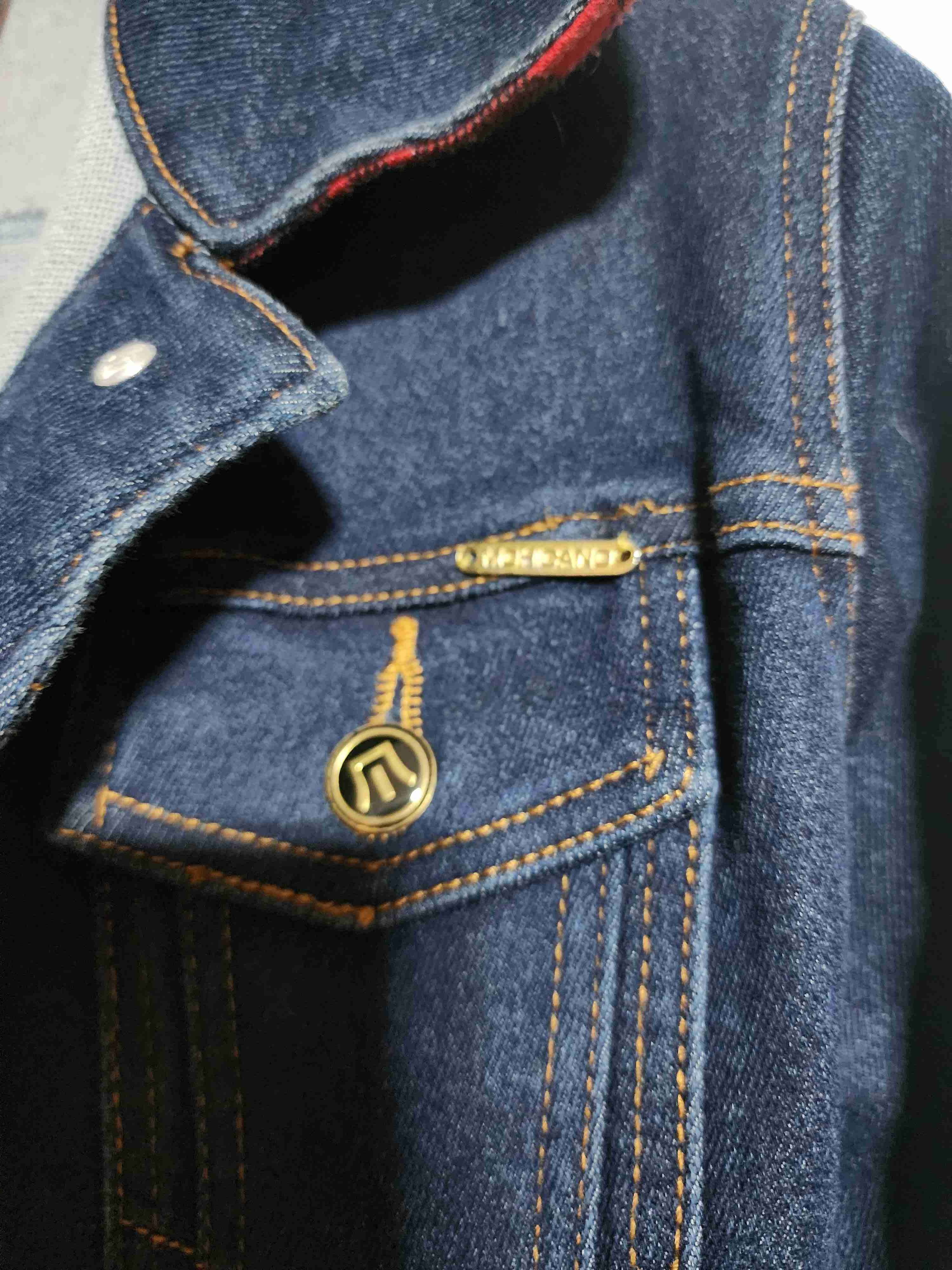 Chaqueta de mezclilla azul mujer - miniatura 3