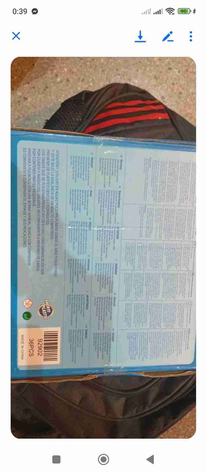 Piscina inflable azul para niños - miniatura 2