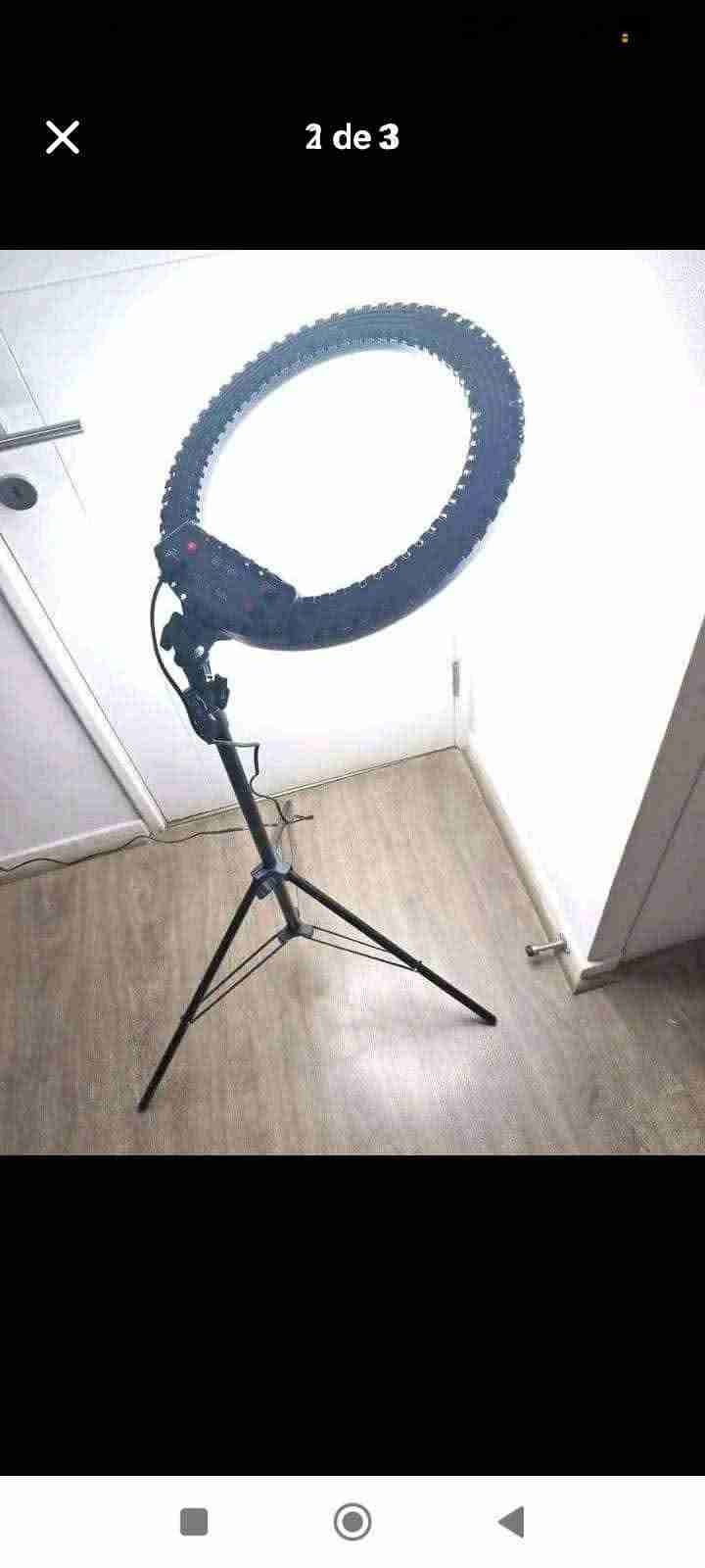 Aro de luz con trípode ajustable - miniatura 1