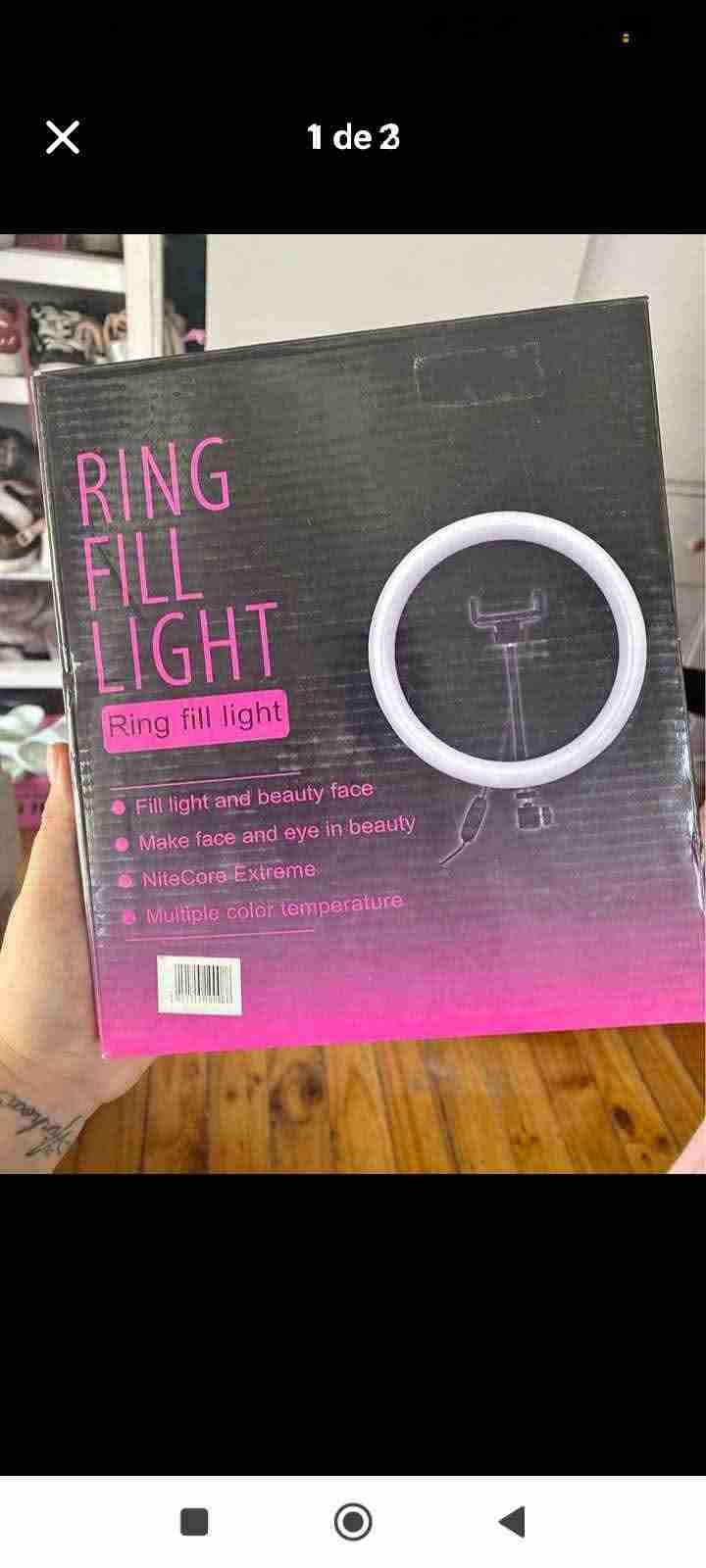 Aro de luz con trípode ajustable - miniatura 3