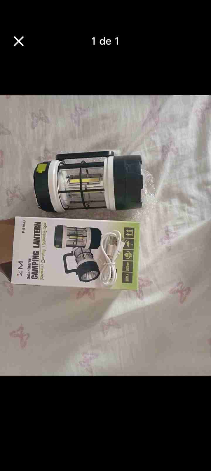 Lámpara recargable para camping