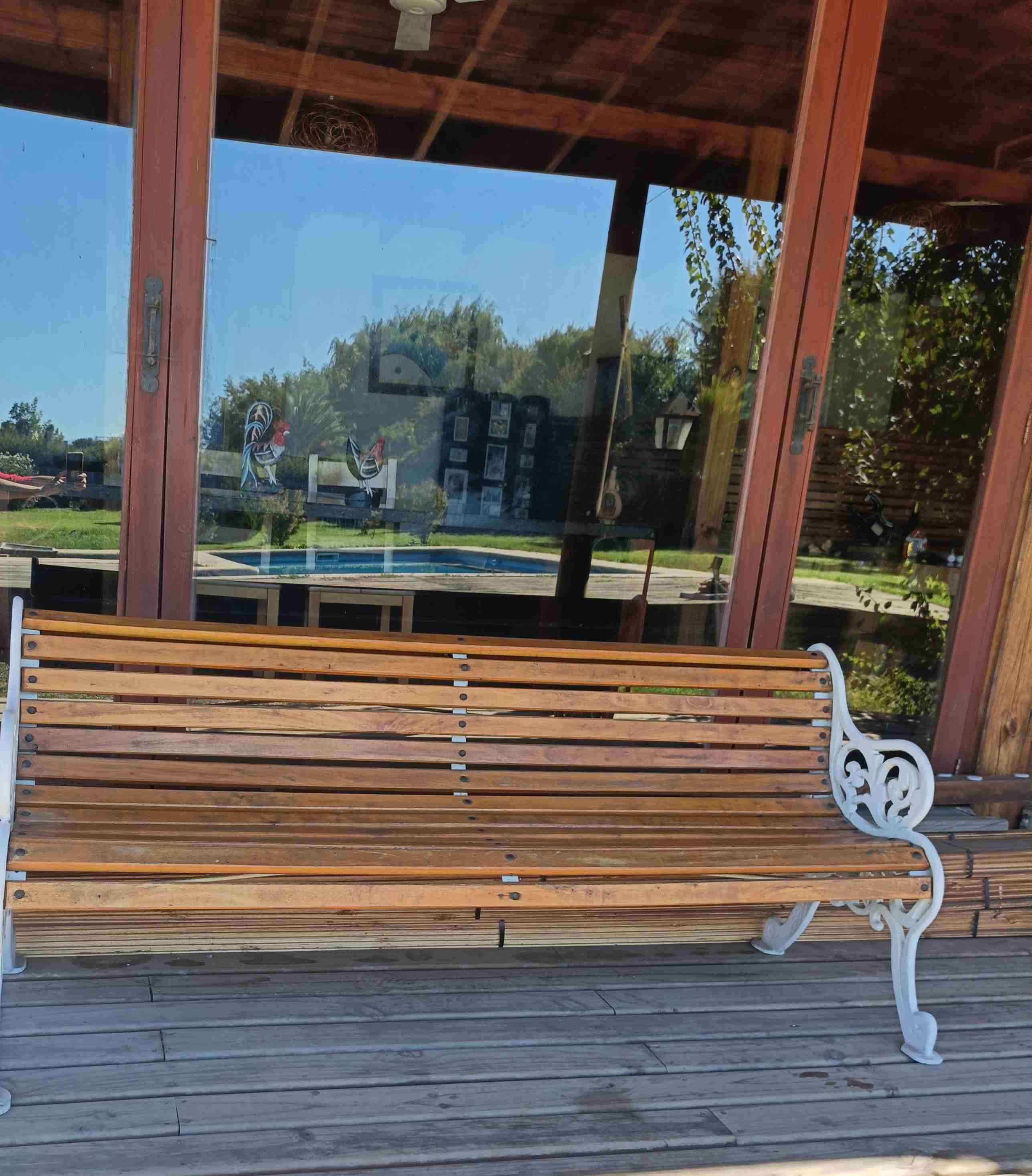 Banco de jardn madera y hierro - miniatura 4