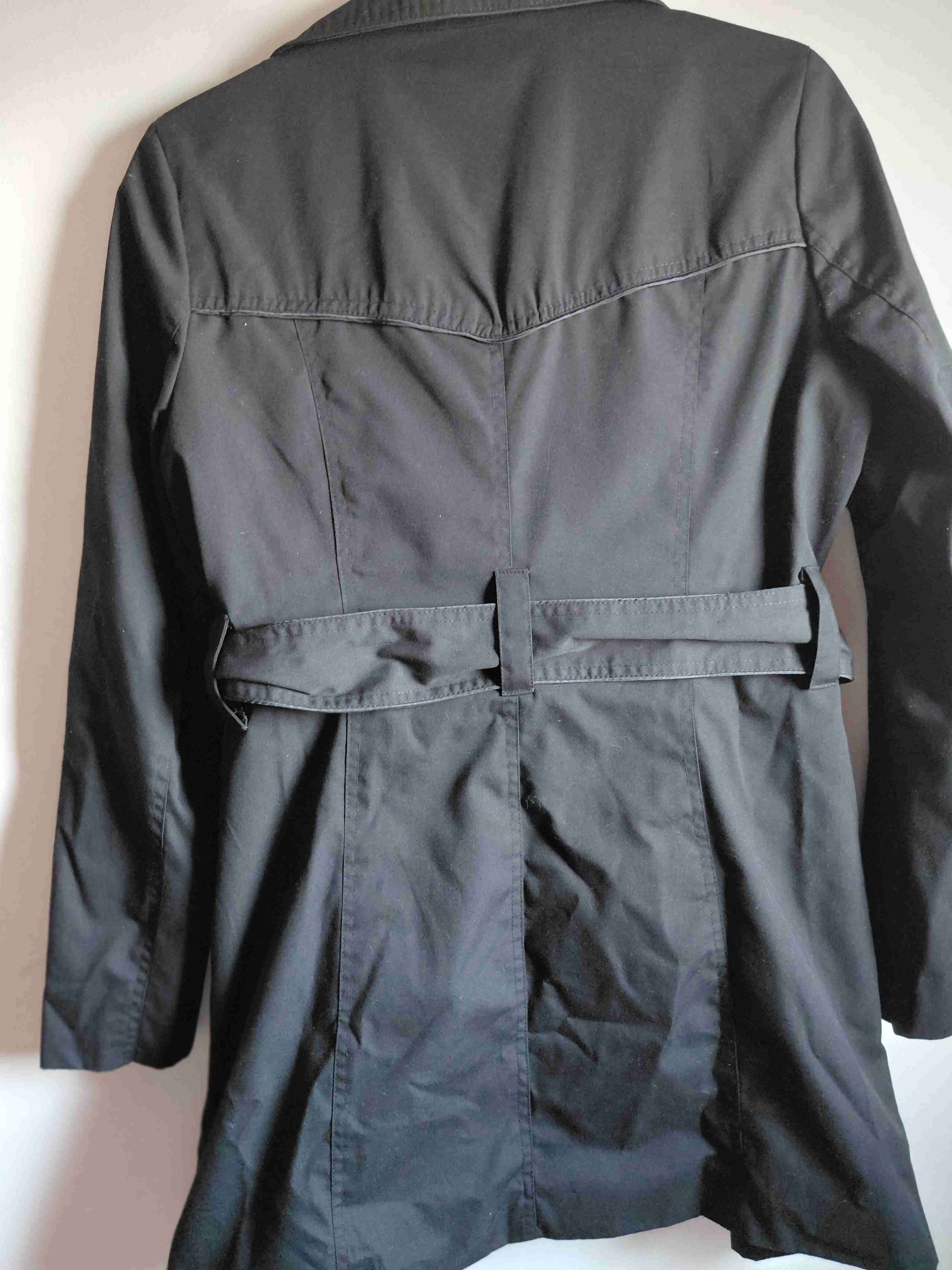 Abrigo trench negro - miniatura 2