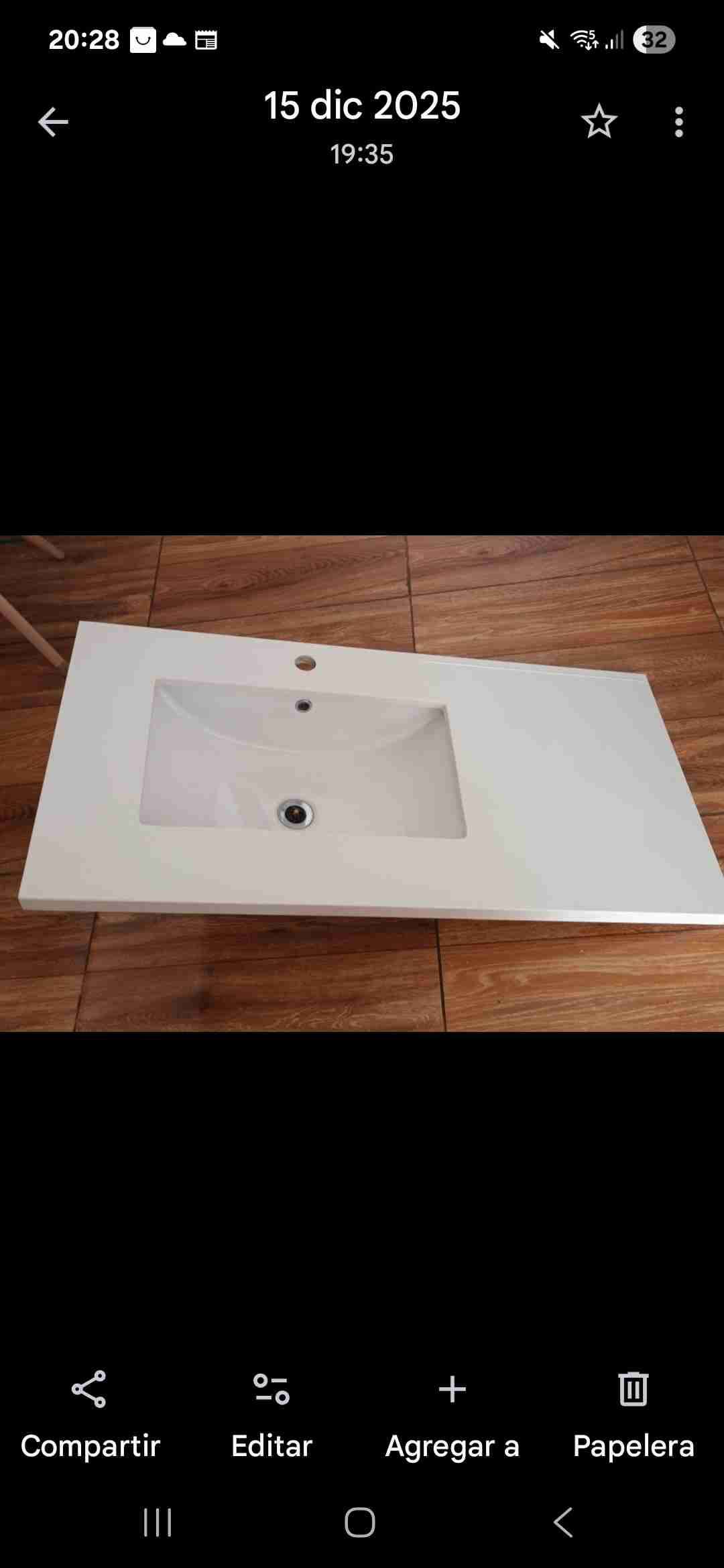 Lavamanos blanco cerámico para Vanitorio - miniatura 1