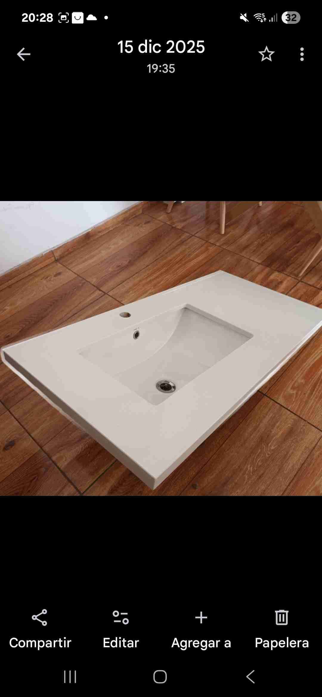 Lavamanos blanco cerámico para Vanitorio - miniatura 4