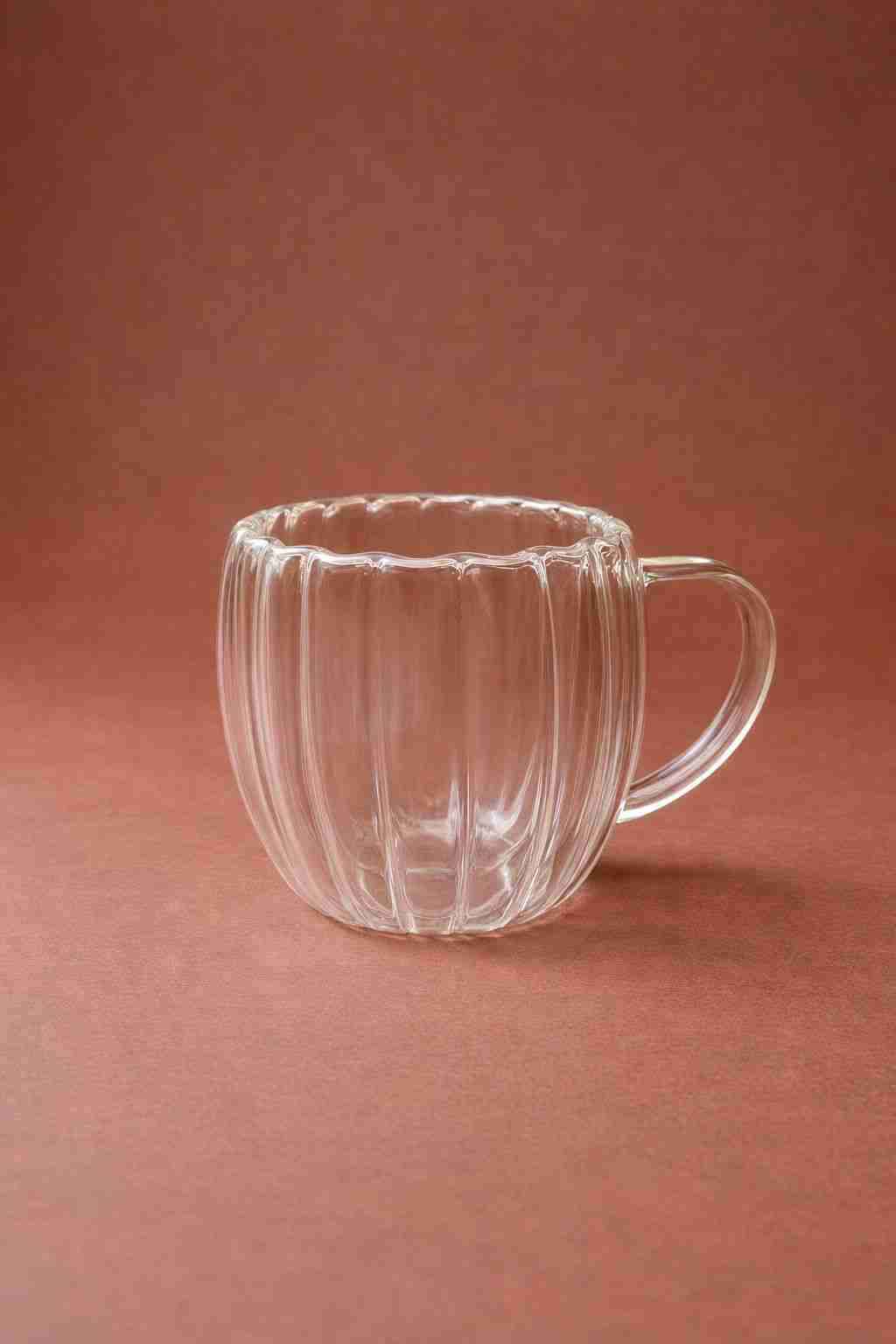 Taza de vidrio doble fondo transparente - miniatura 4