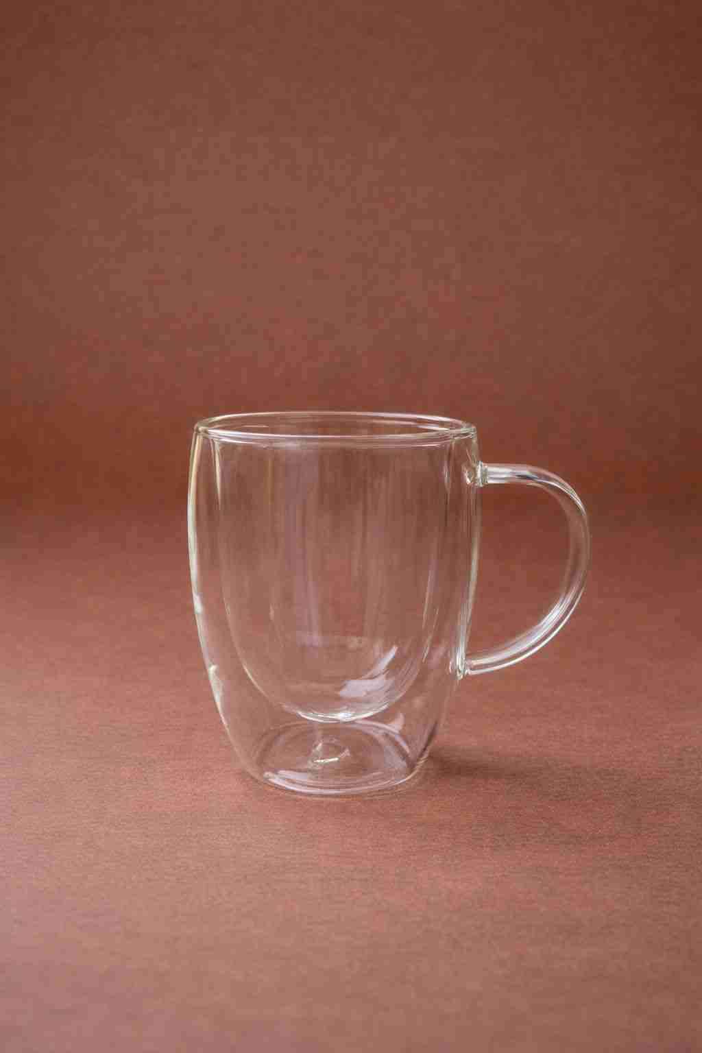 Taza de vidrio doble fondo transparente - miniatura 5