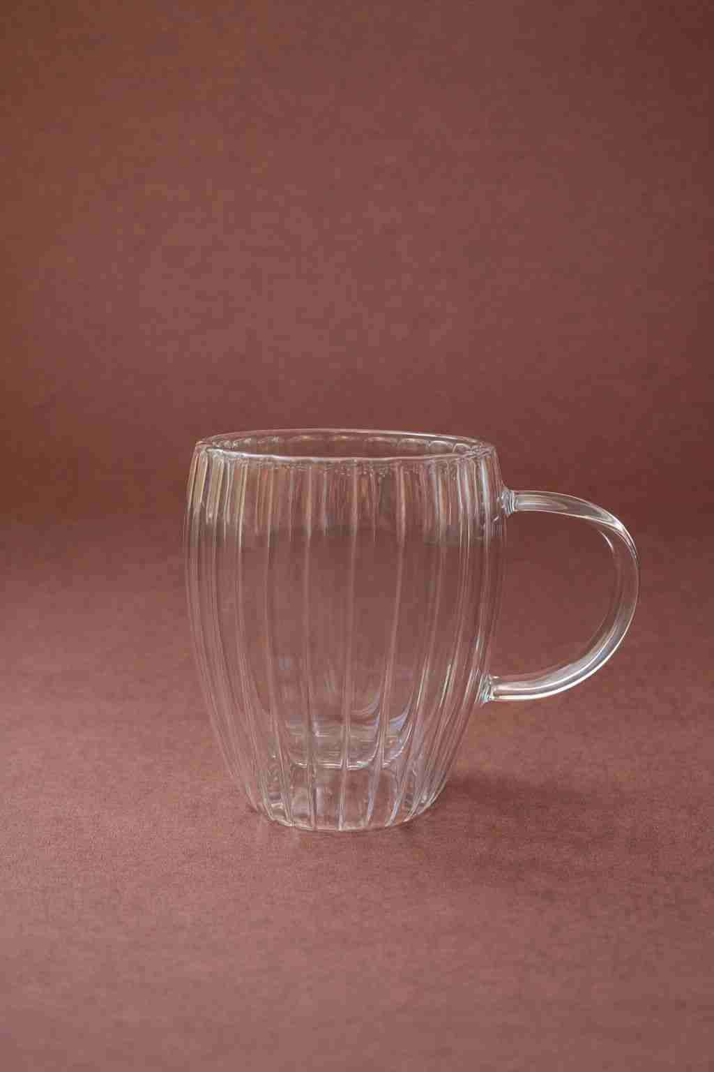 Taza de vidrio doble fondo transparente - miniatura 6