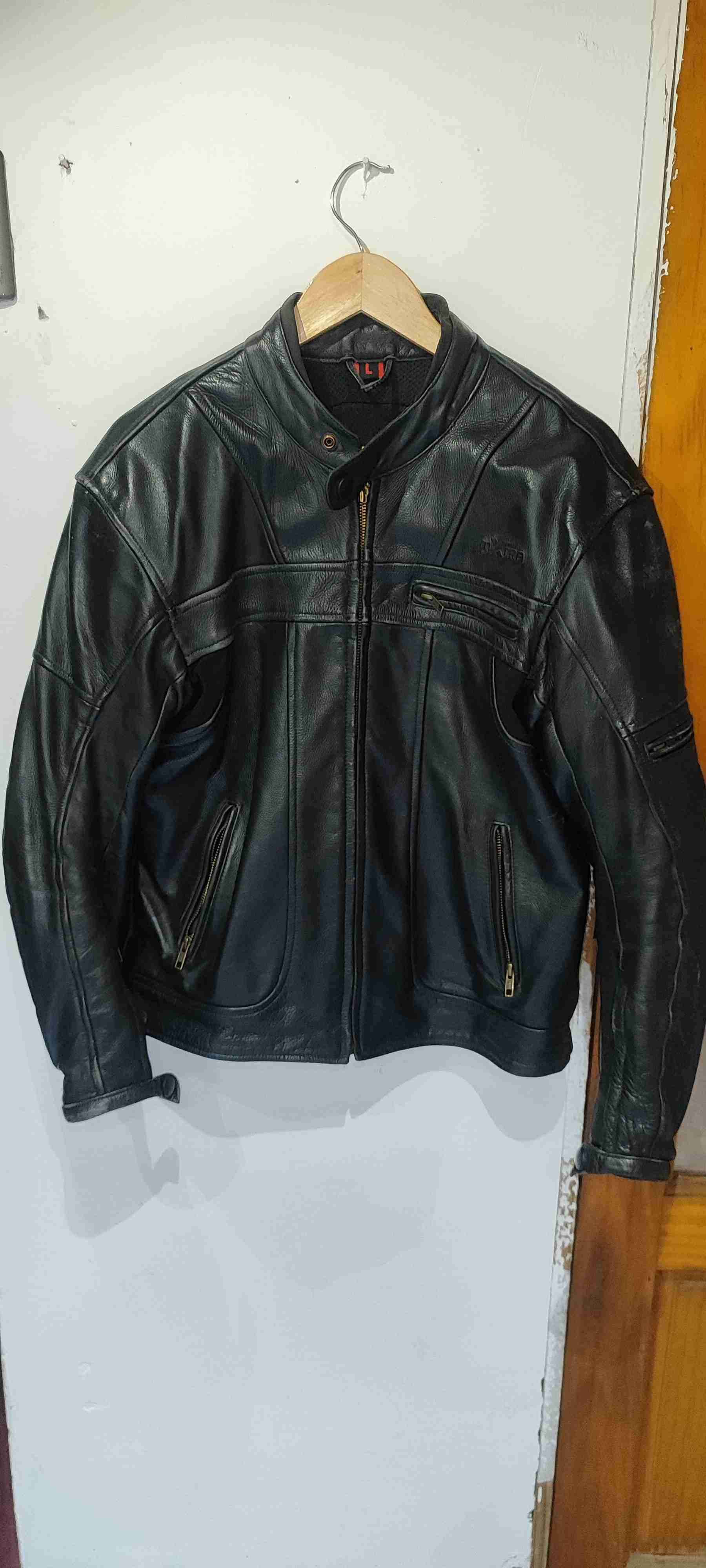 Chaqueta BIKER de cuero negra - miniatura 2