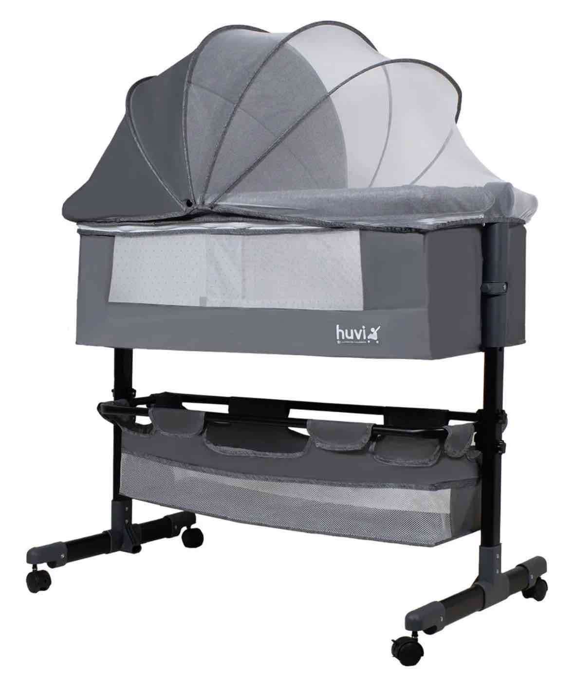 Cuna colecho gris con mosquitero - miniatura 2