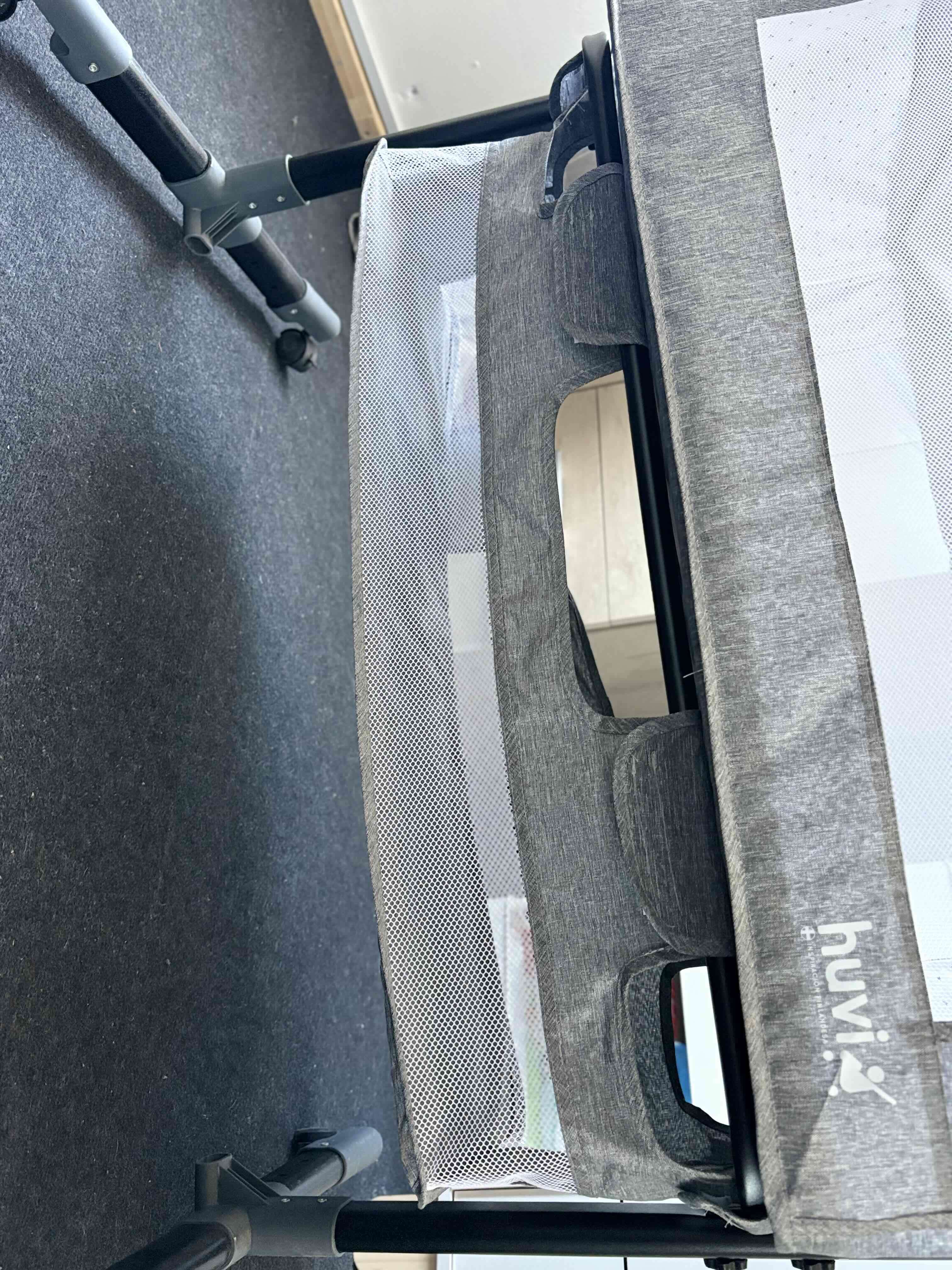 Cuna colecho gris con mosquitero - miniatura 4