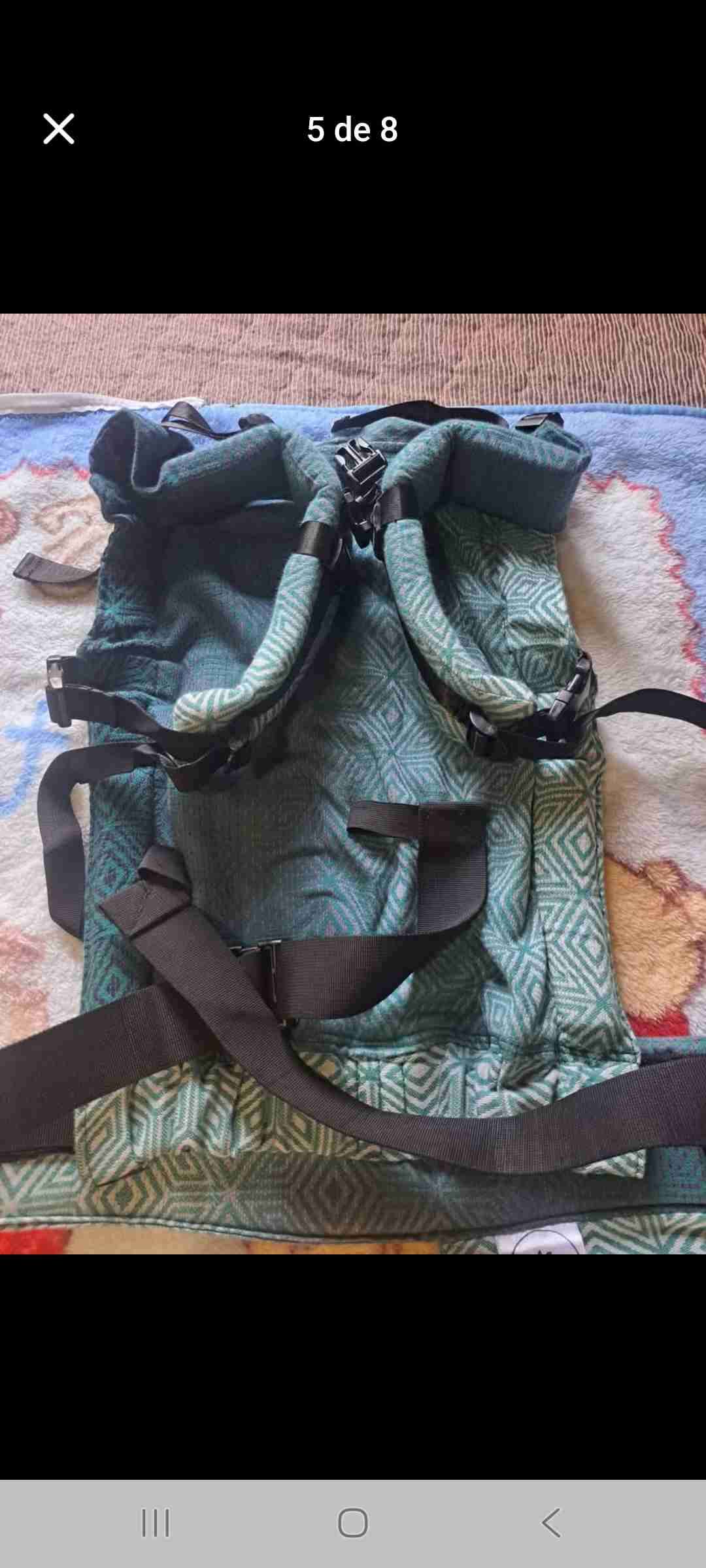 Portabebé ergonómico verde - miniatura 5