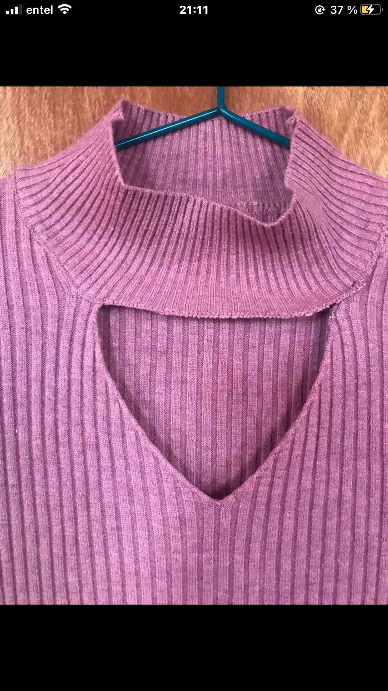 Vestido de punto rosa - miniatura 2