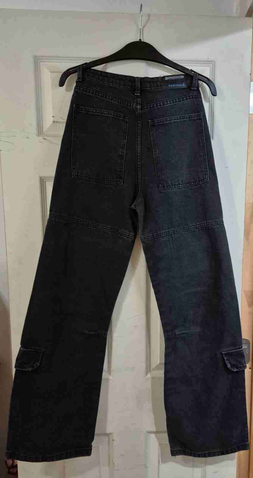 Pantalón cargo negro mujer - miniatura 2