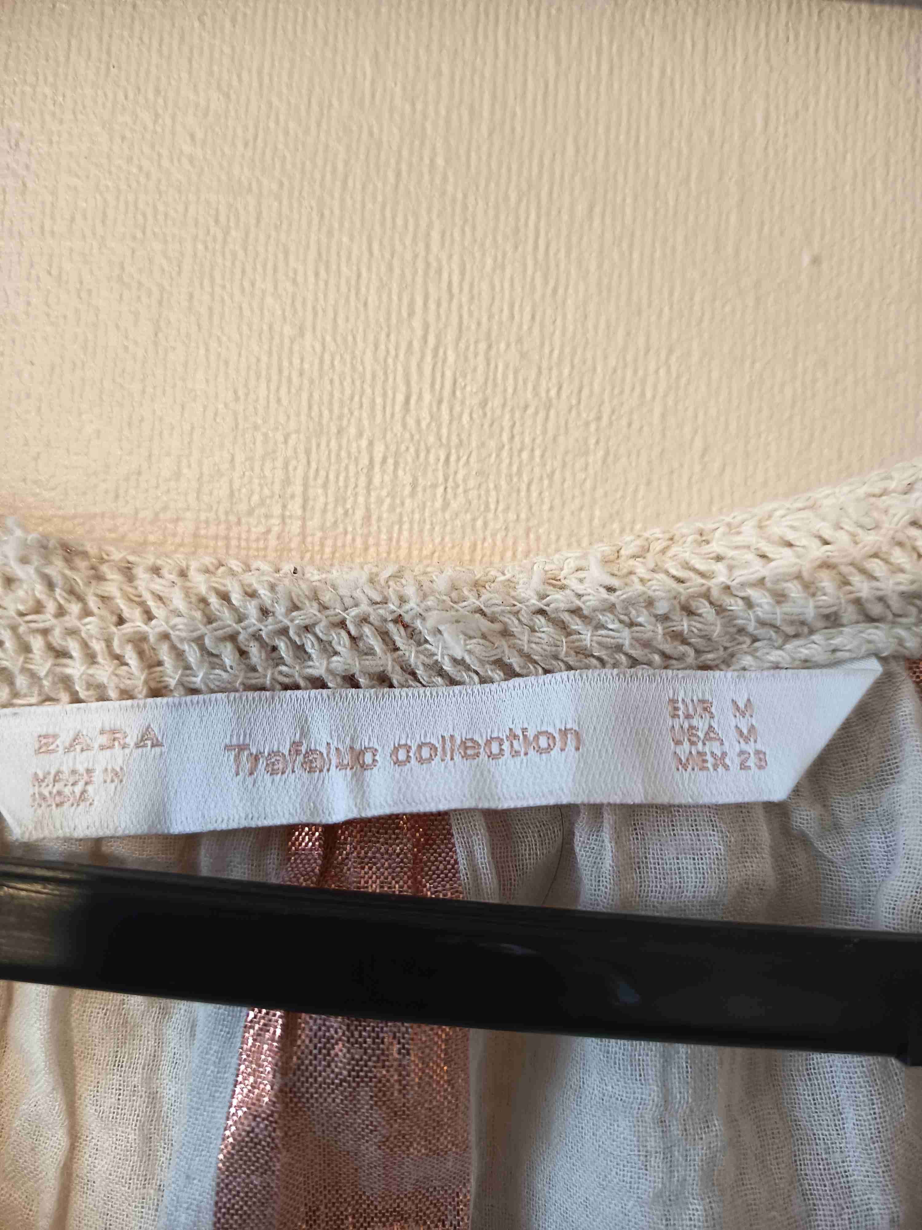 Blusa tejida beige bohemia - miniatura 2