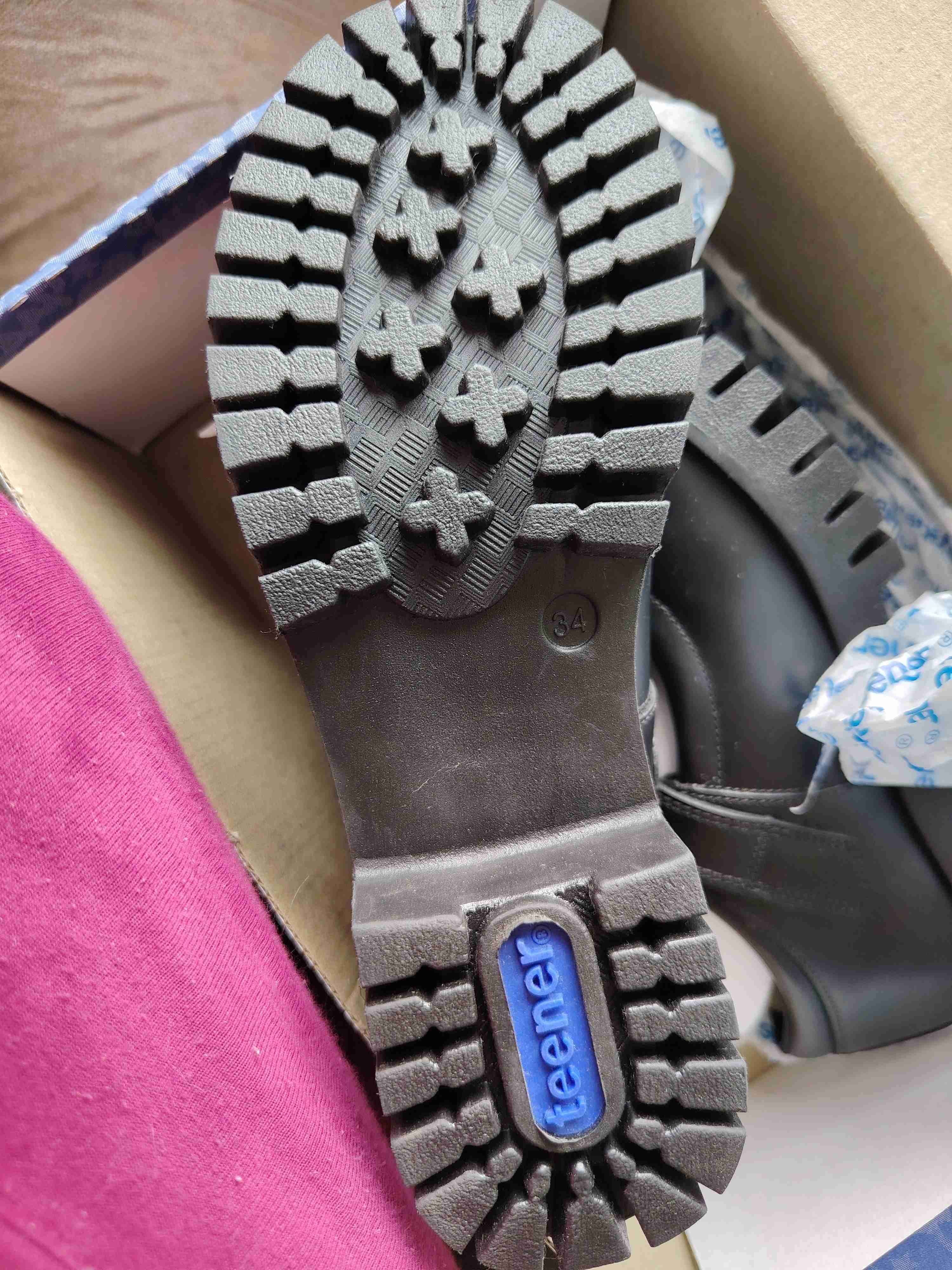 Zapato escolar de cuero negro - miniatura 3