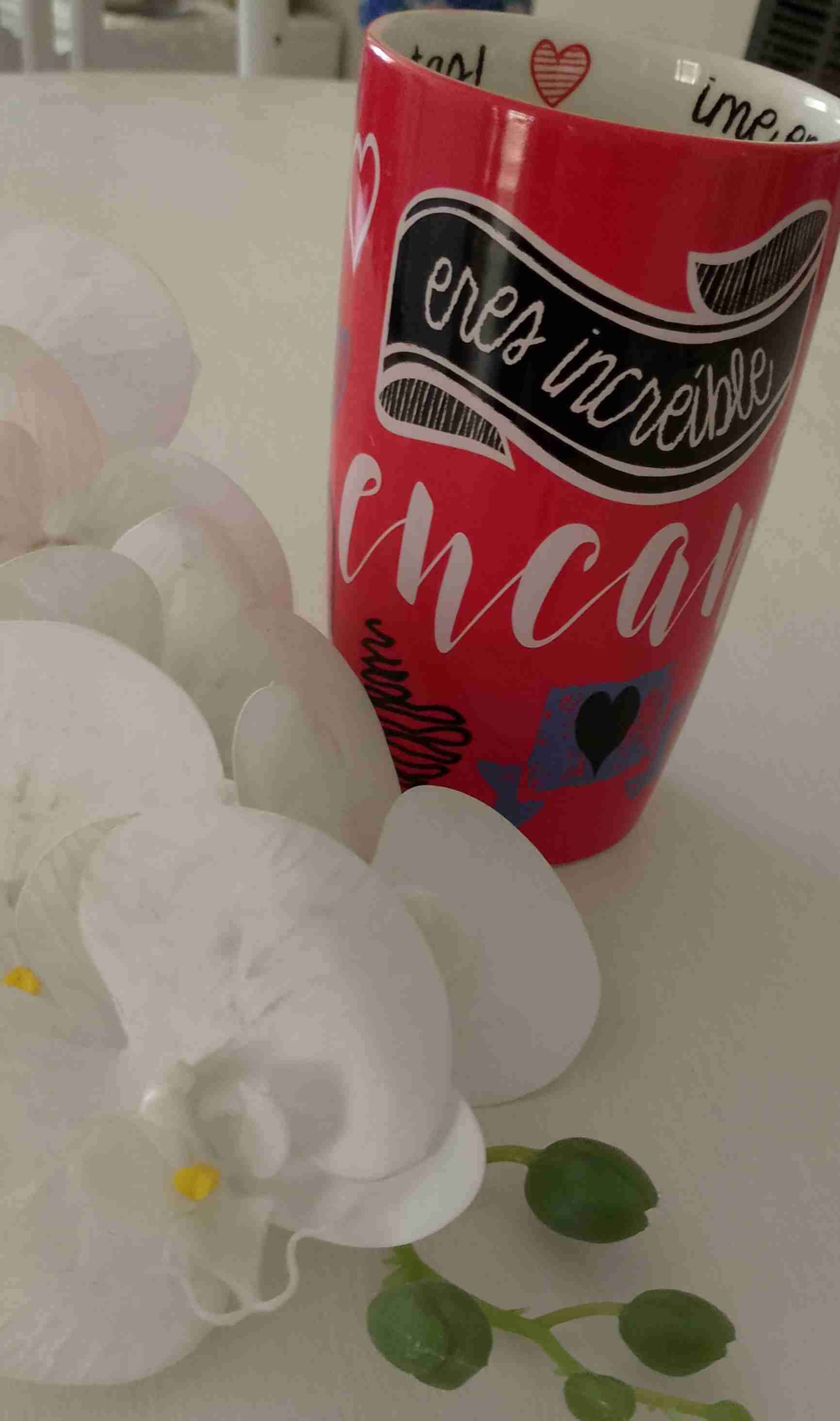 Tazón rojo con diseño de corazones - miniatura 3