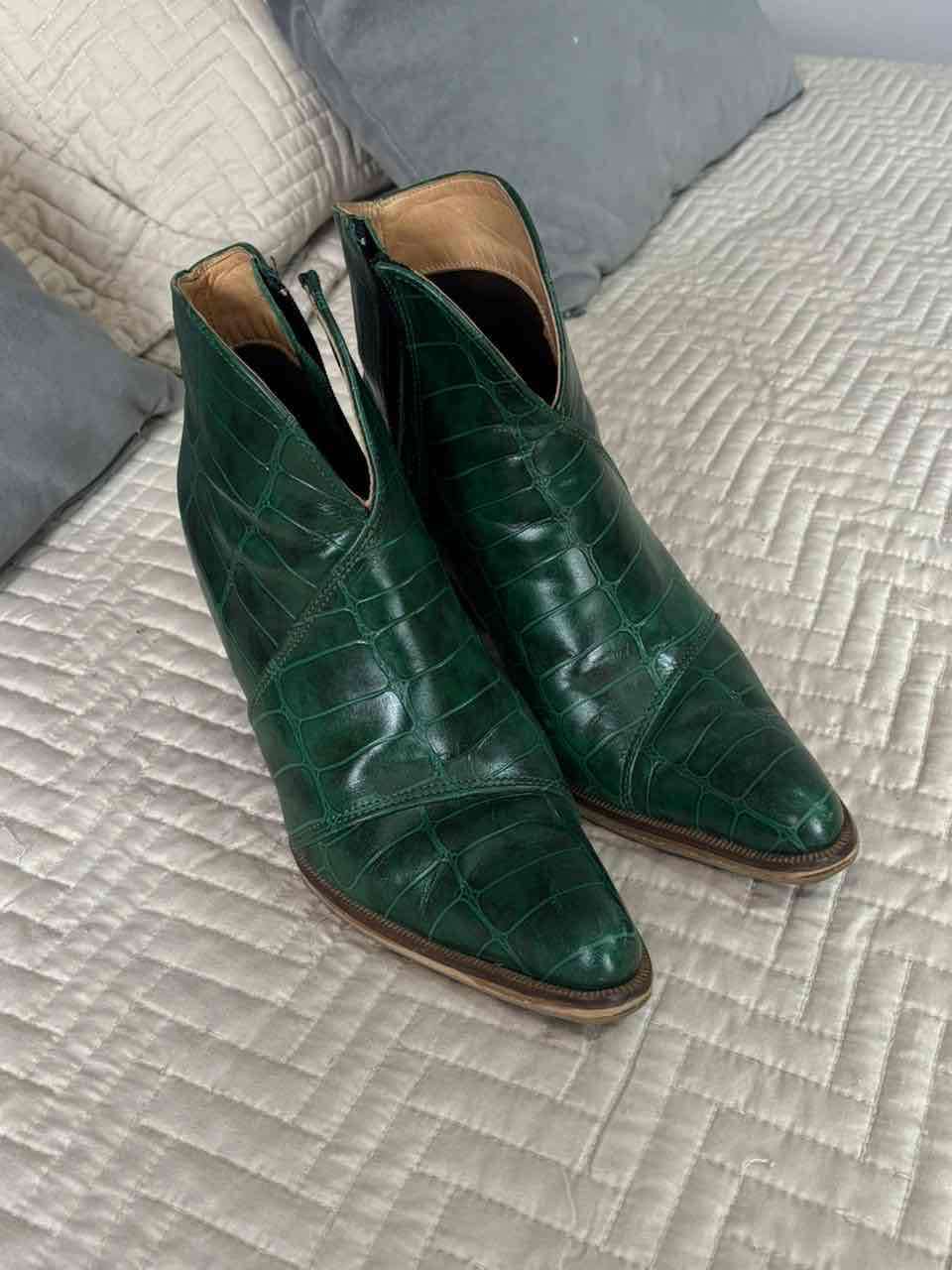 Botines de cuero verde 37 - miniatura 5