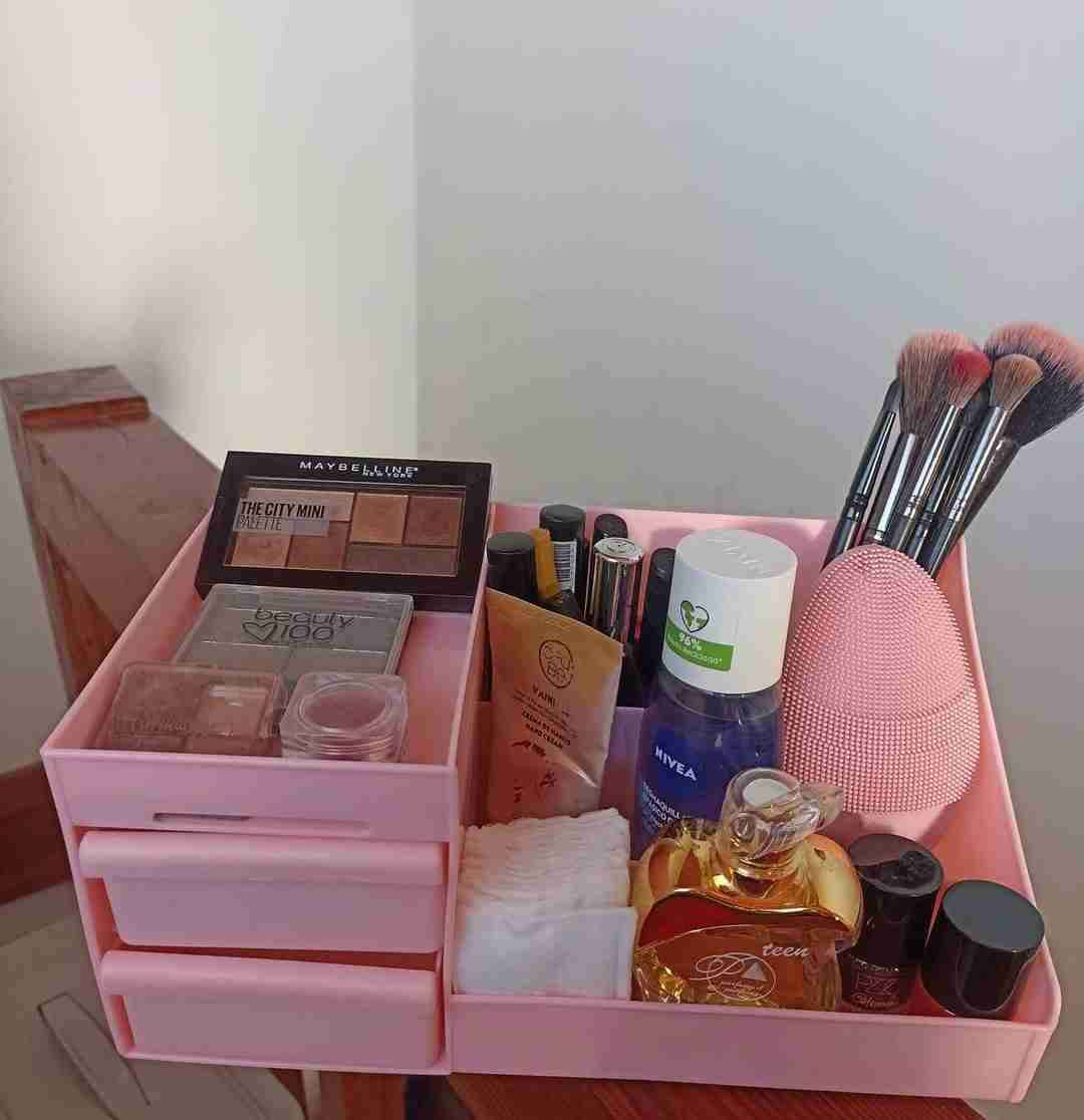 Organizador de maquillaje rosa - miniatura 4