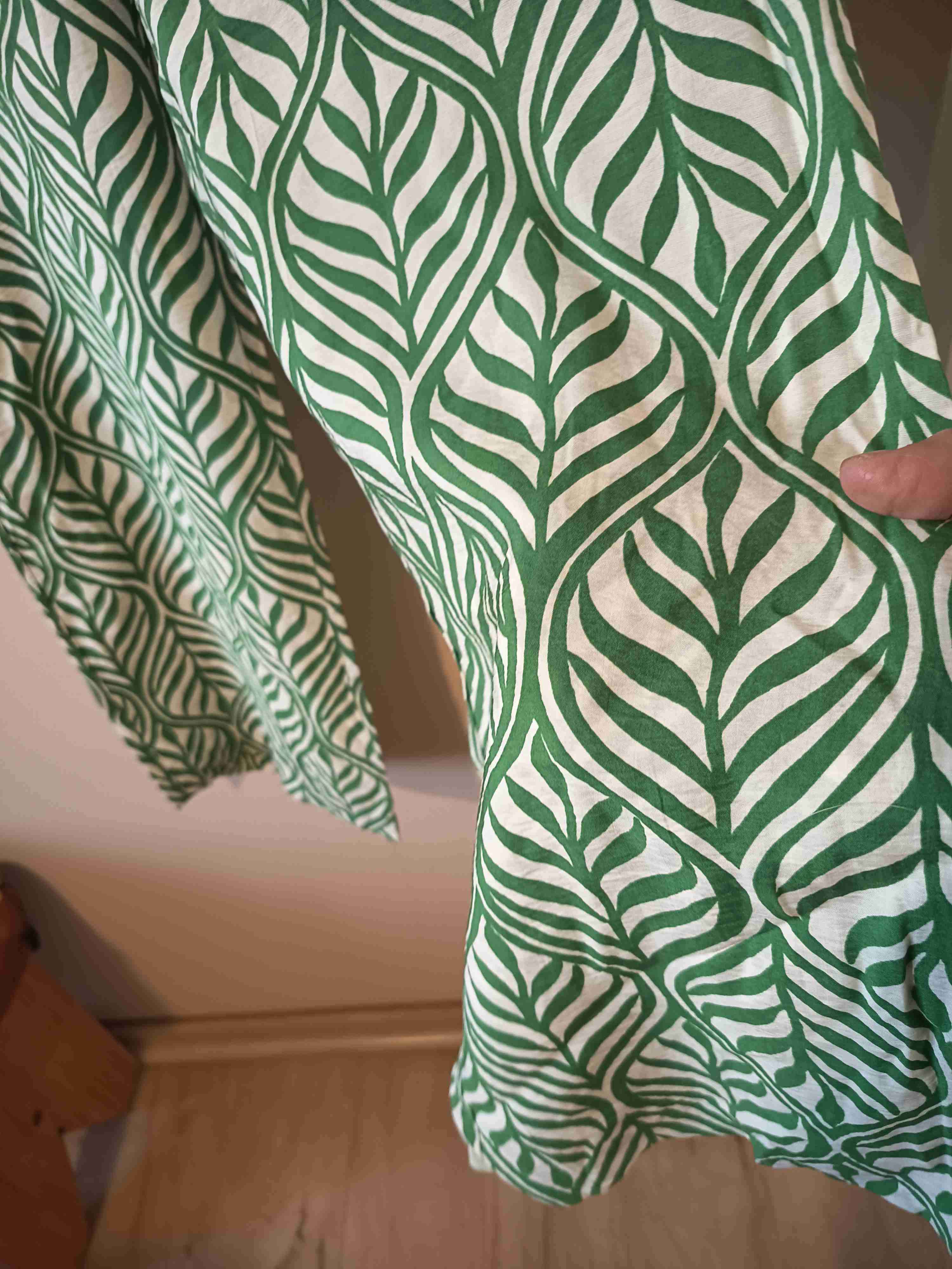 Pantalon largo estampada verde - miniatura 2