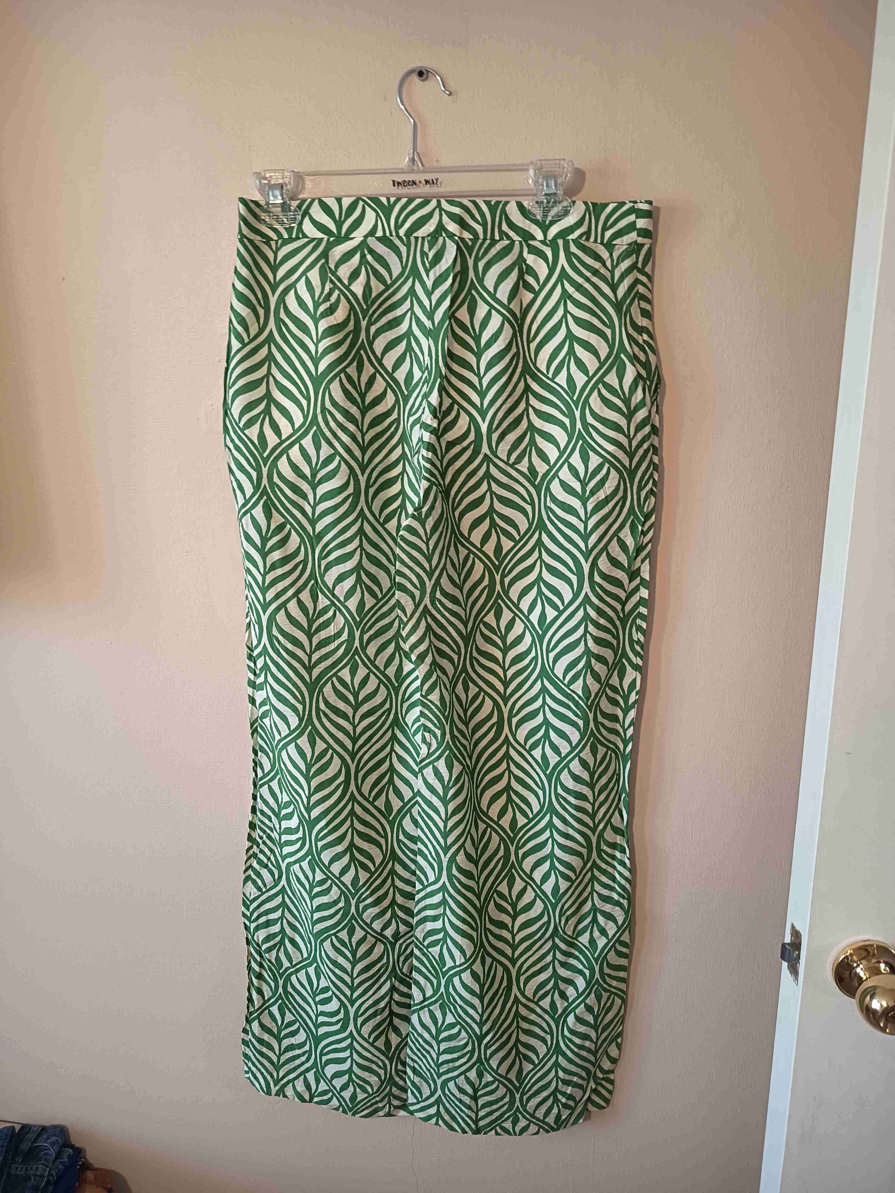 Pantalon largo estampada verde - miniatura 5