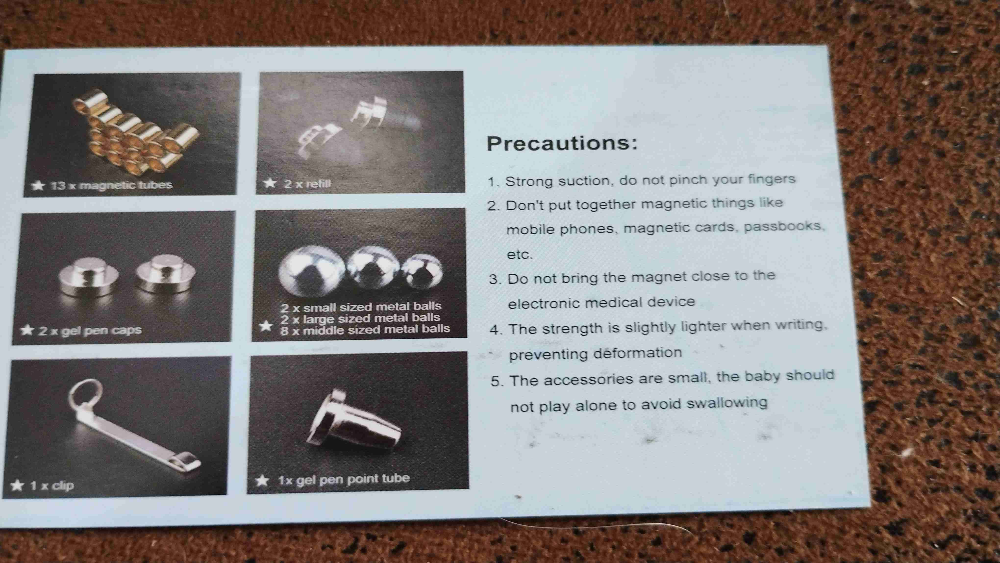 Set de bolígrafo magnético multicolor - miniatura 3