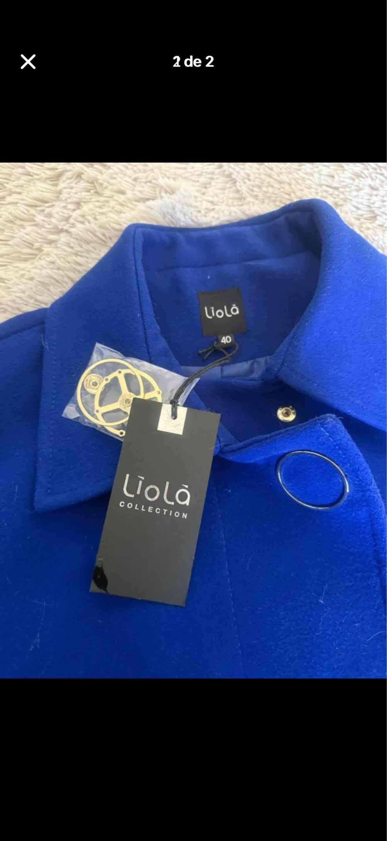 Chaqueta azul con botones grandes - miniatura 2