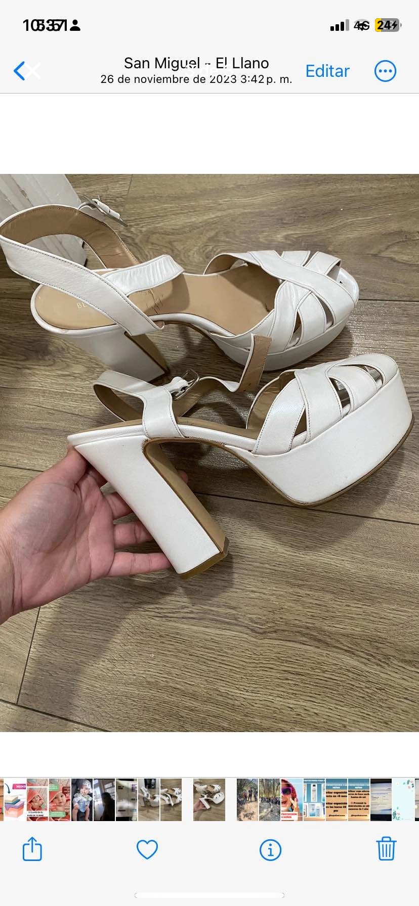 Sandalias de plataforma blancas Ideal para Boda