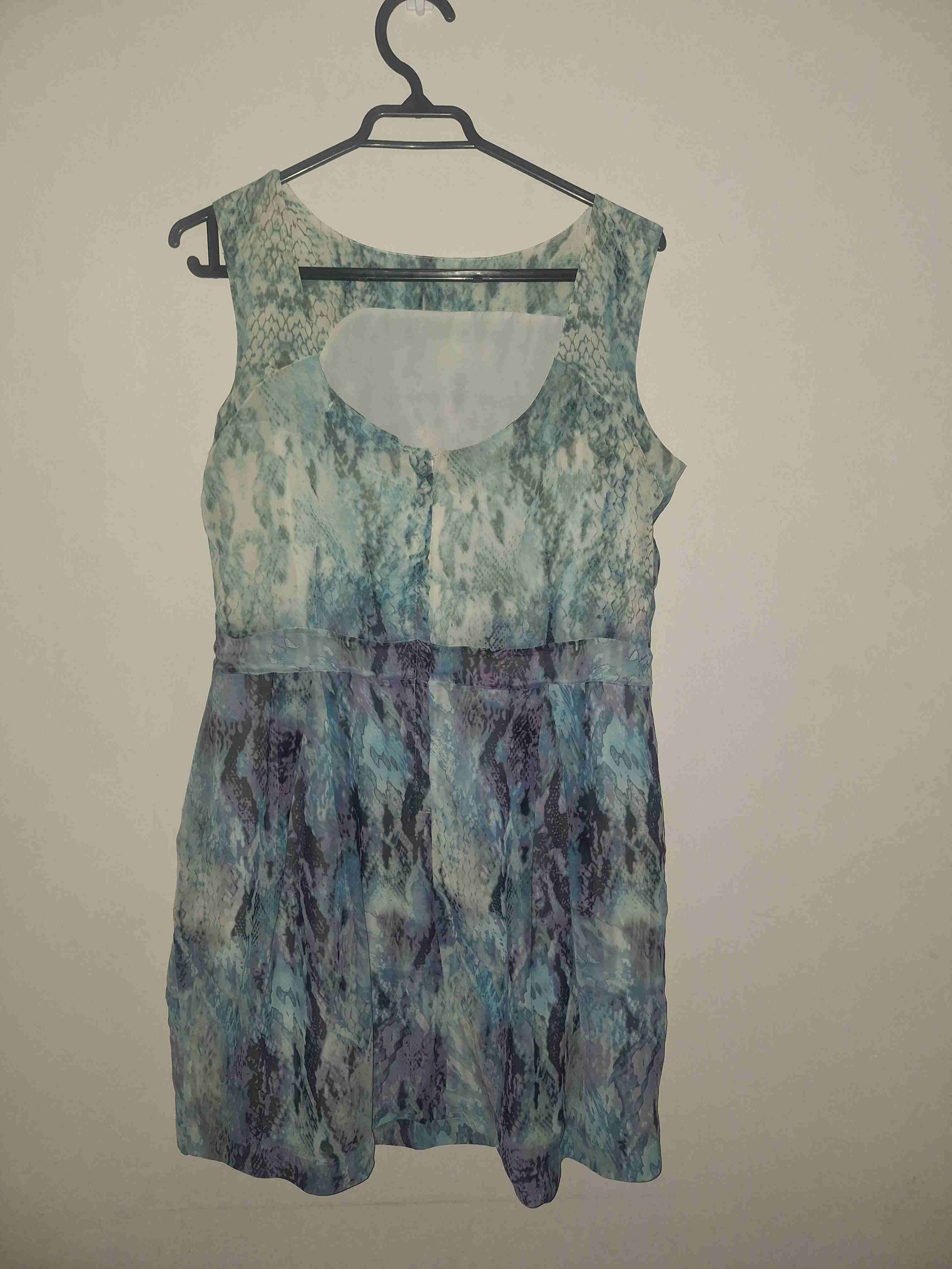 Vestido corto estampado azul - miniatura 2