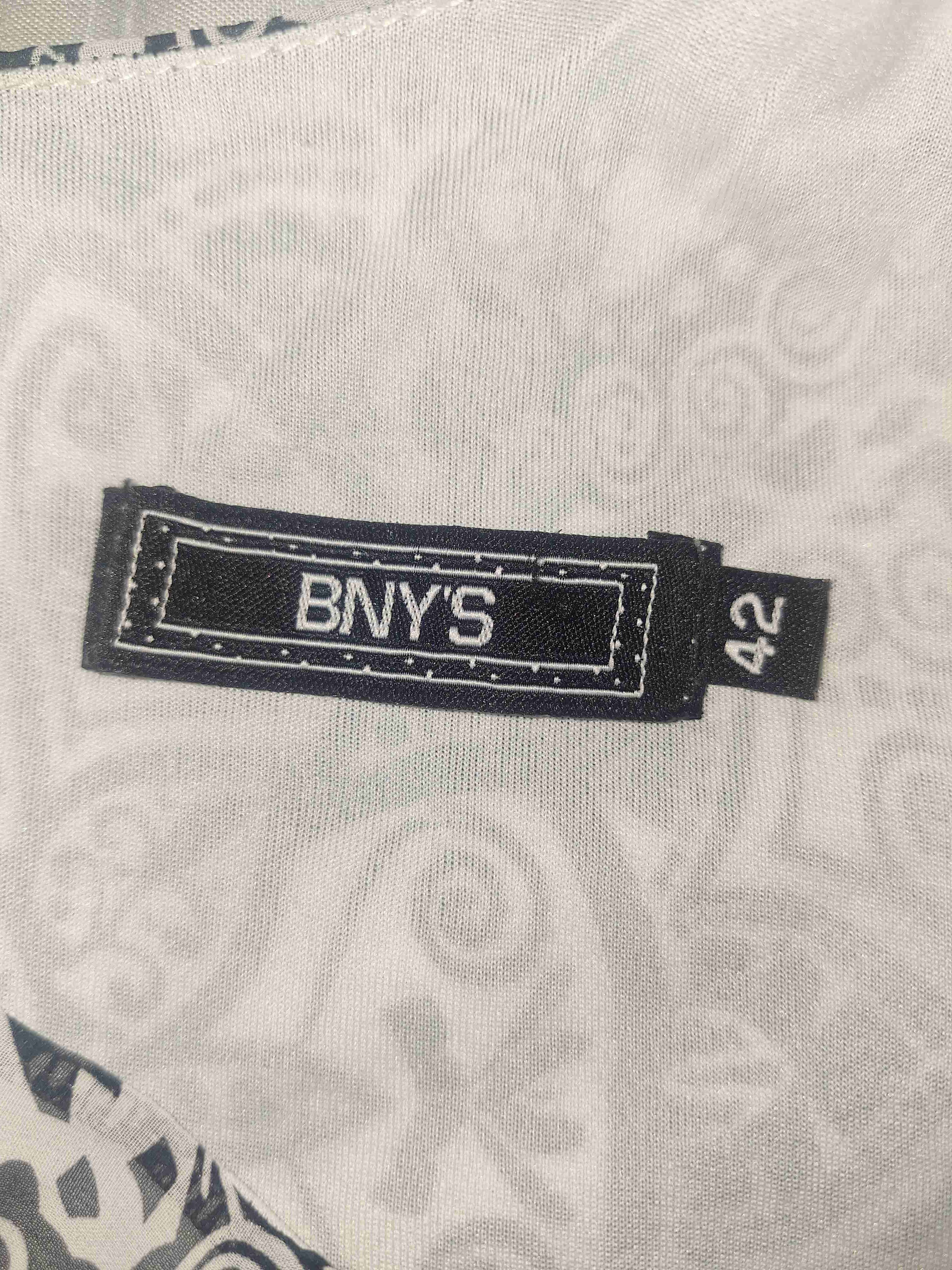 Vestido estampado blanco y azul sin mangas - miniatura 3