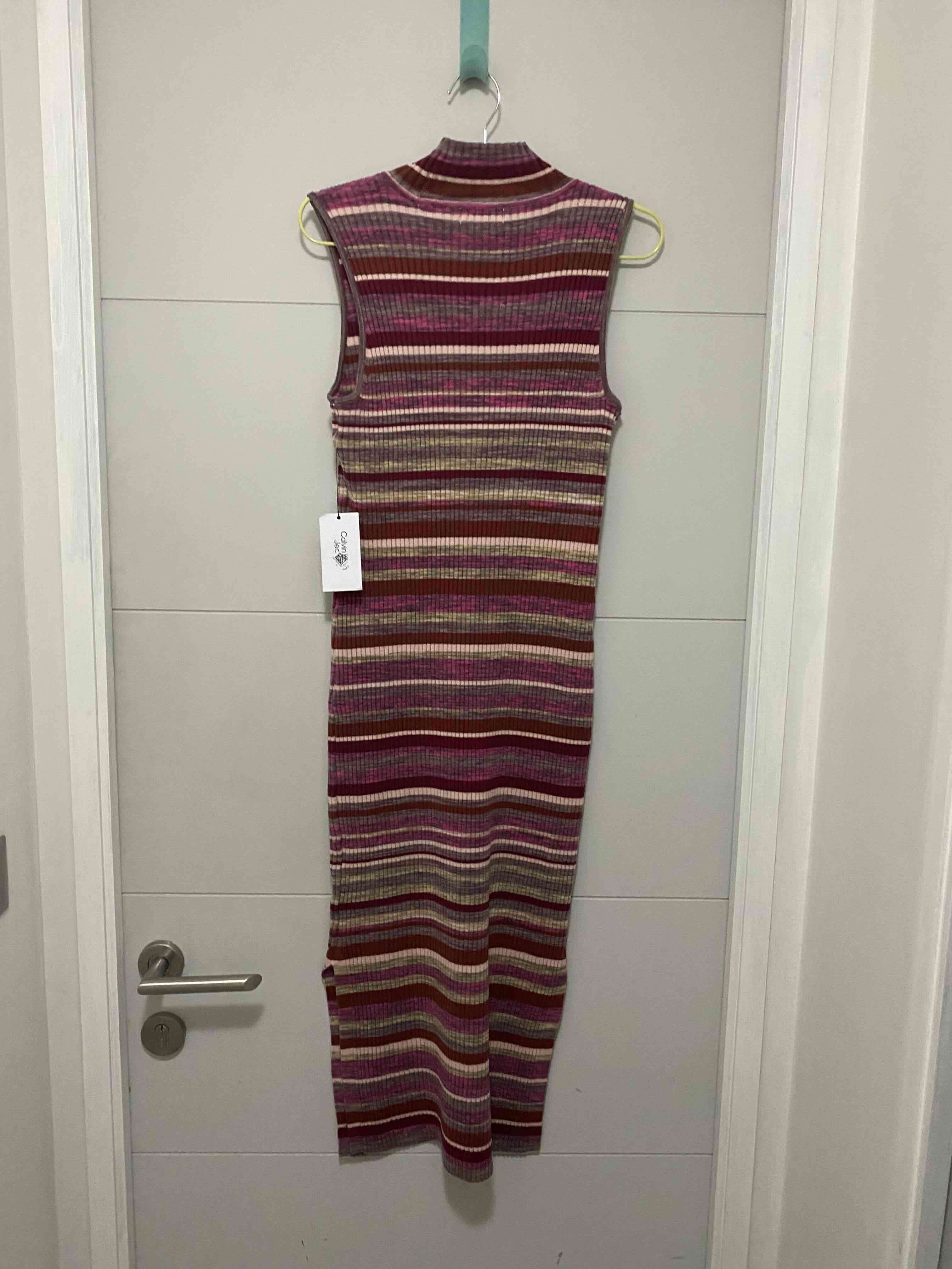 Vestido largo de rayas multicolor - miniatura 2