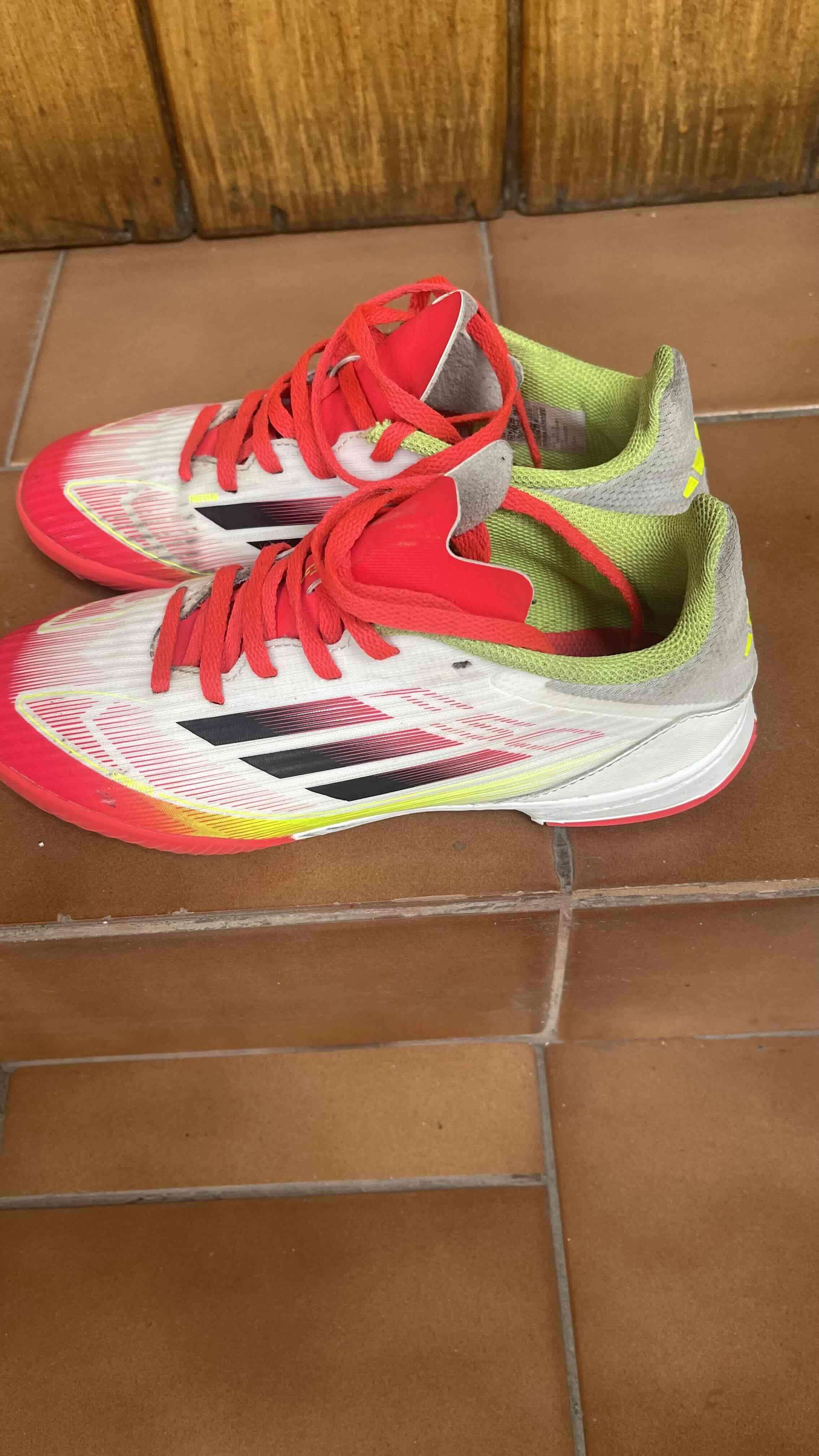 Zapatos de fútbol F50 blanco y rojo - miniatura 3