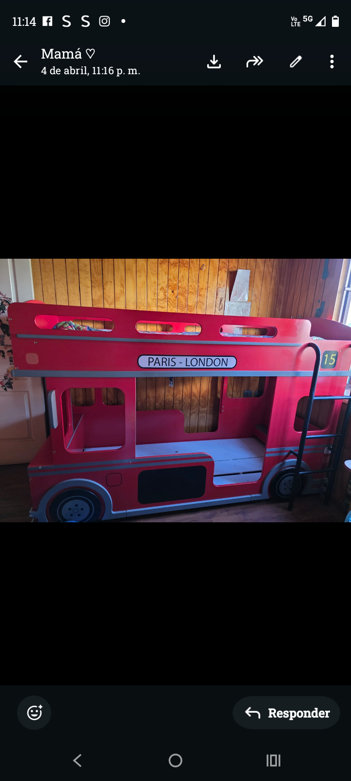 Cama infantil autobús rojo - miniatura 2