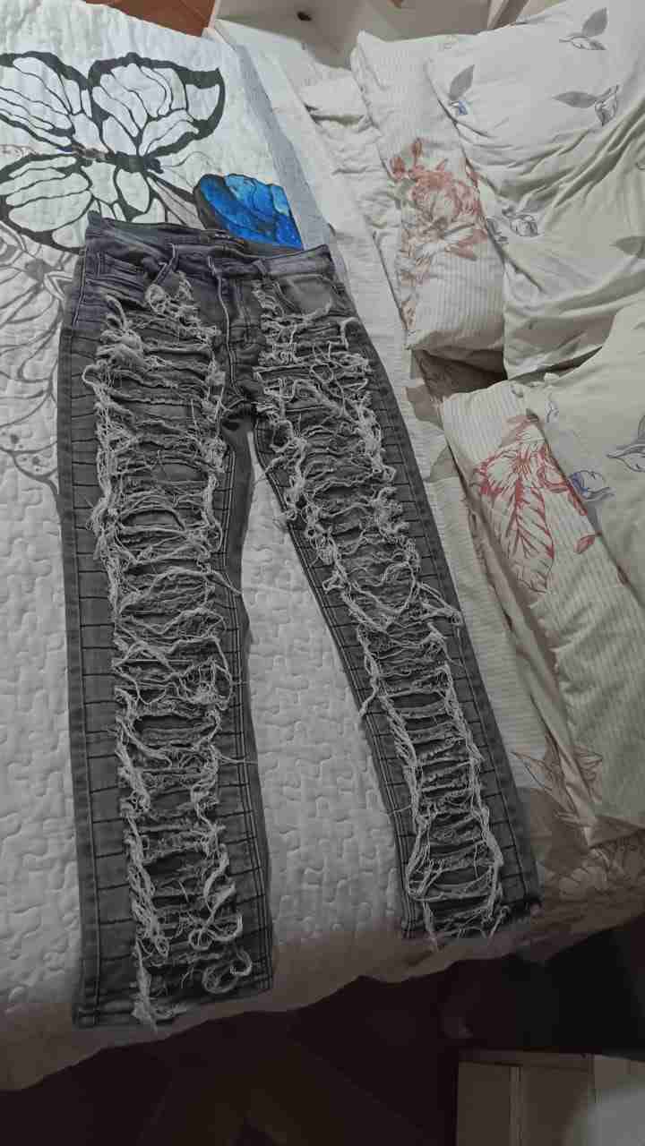 Pantalones negros con estampado - miniatura 2