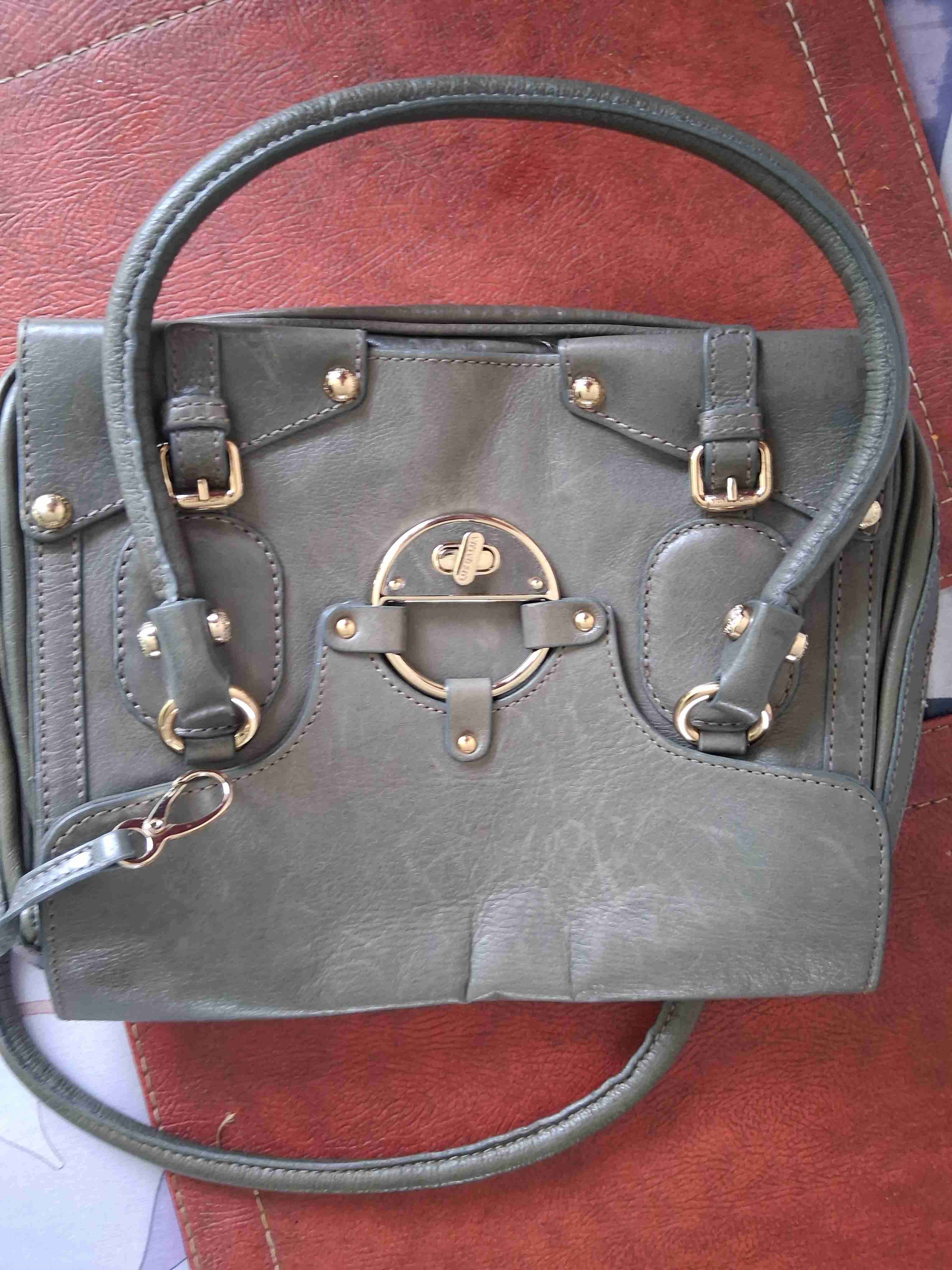 Cartera de cuero verde marca luz da lua ..brasil - miniatura 1