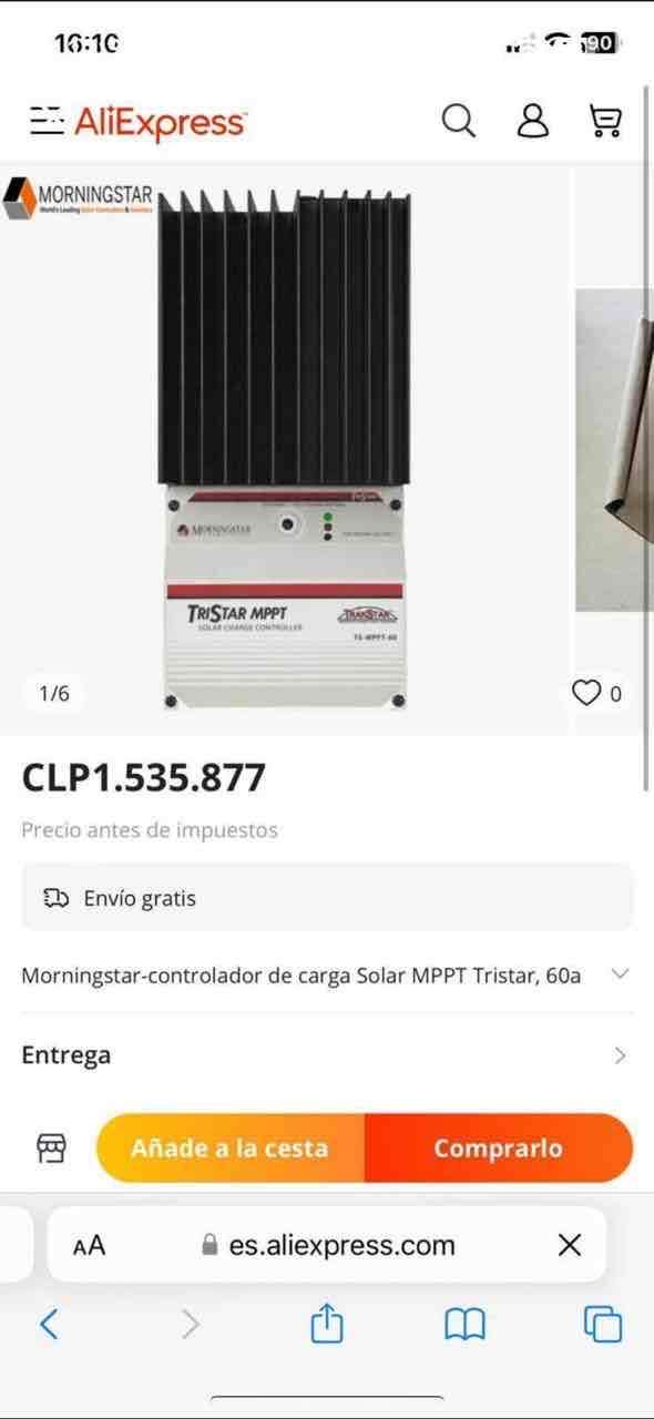 Controlador de carga solar TriStar MPPT - miniatura 2