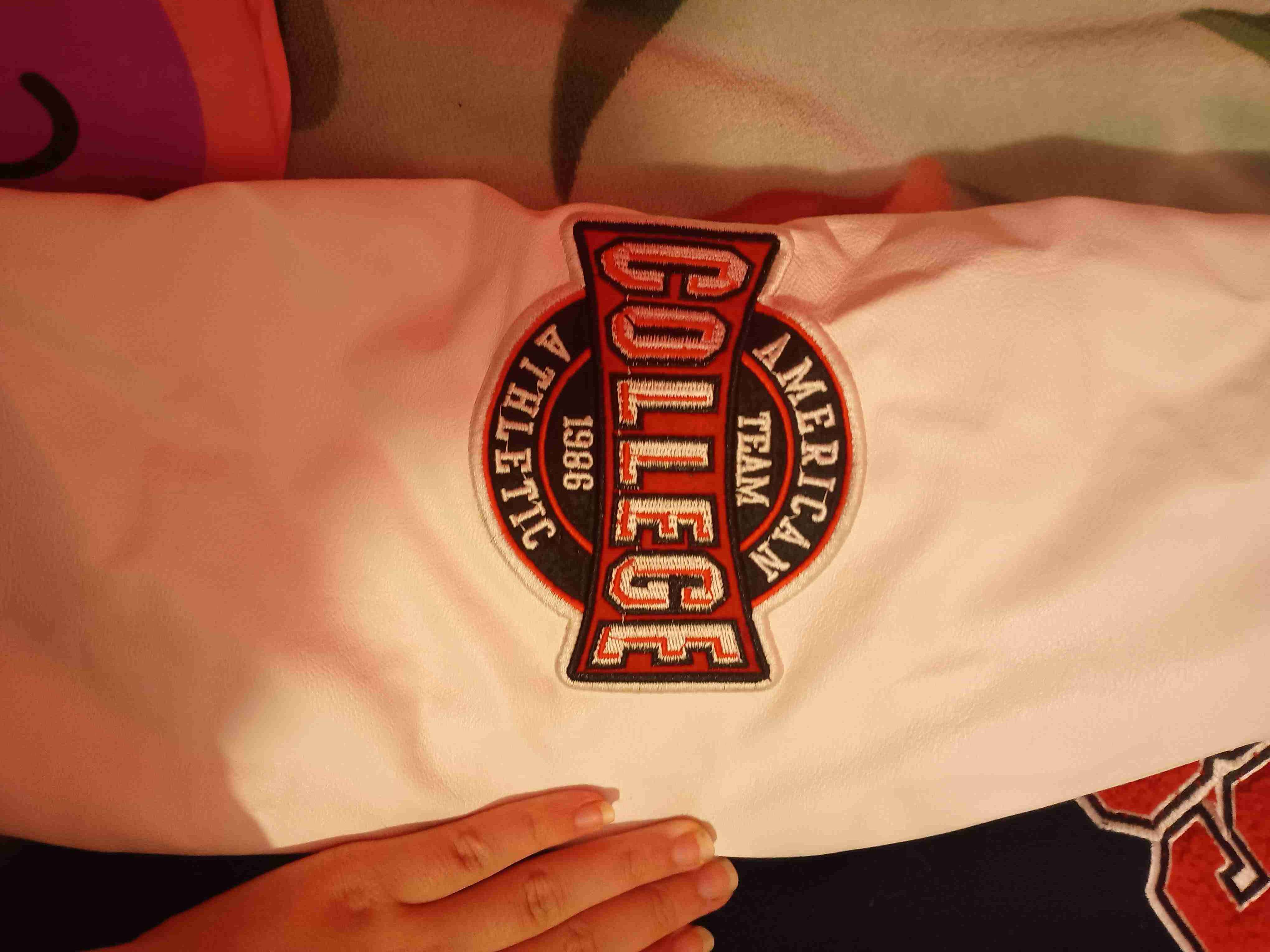 Chaqueta varsity azul y blanca S/M - miniatura 3