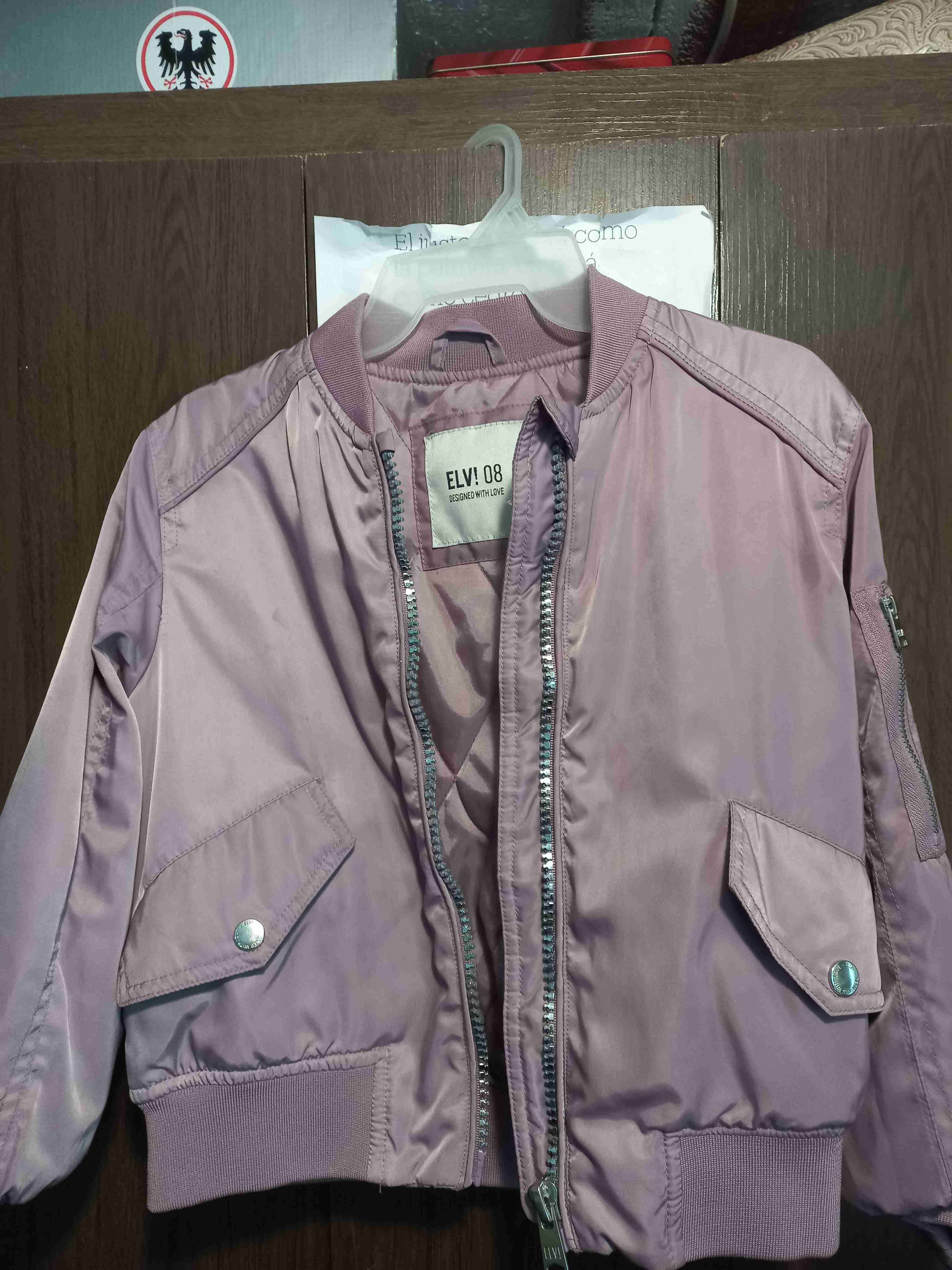 Chaqueta bomber rosada infantil - miniatura 2