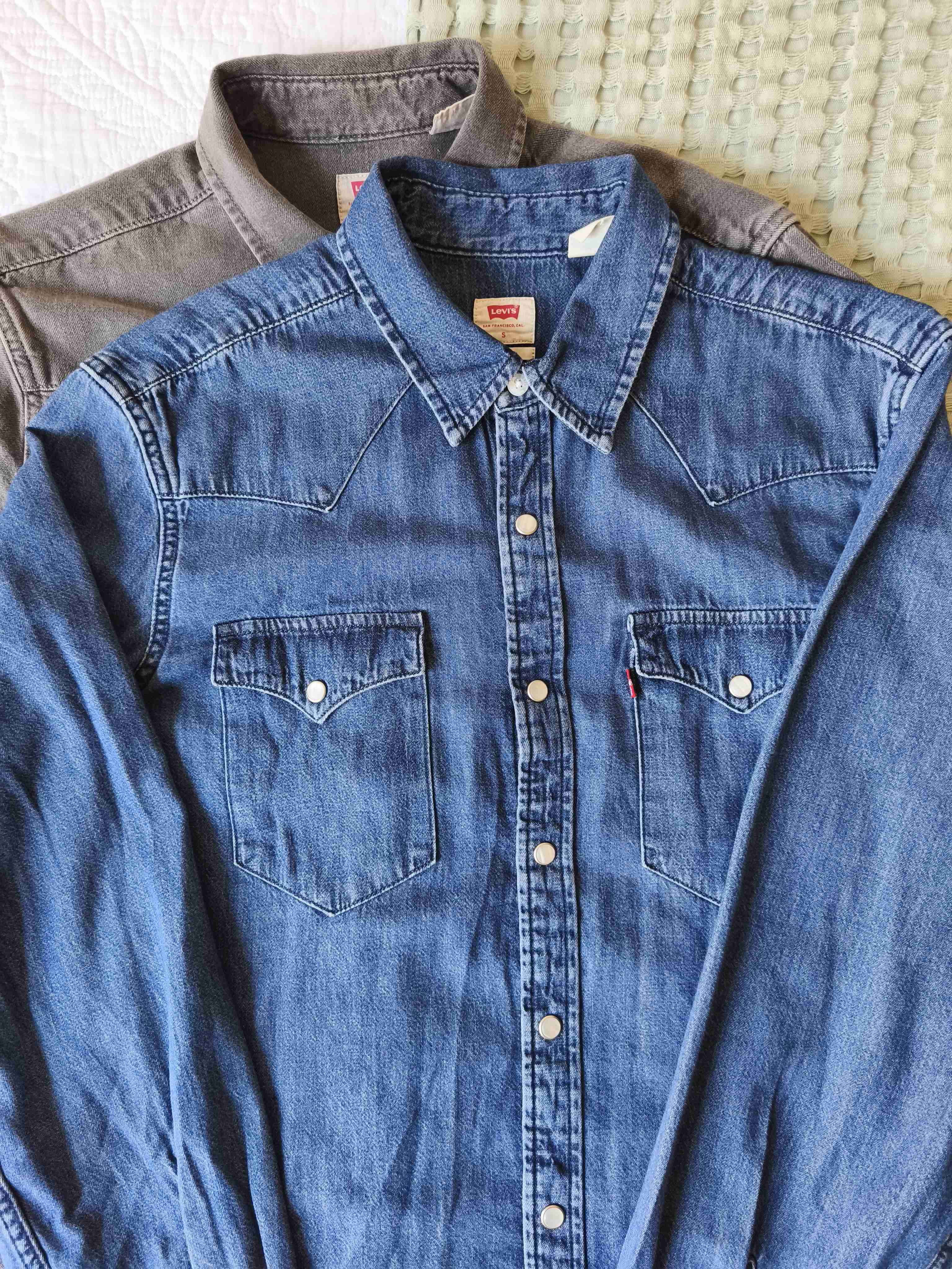 Camisa de mezclilla azul y gris Levis - miniatura 1