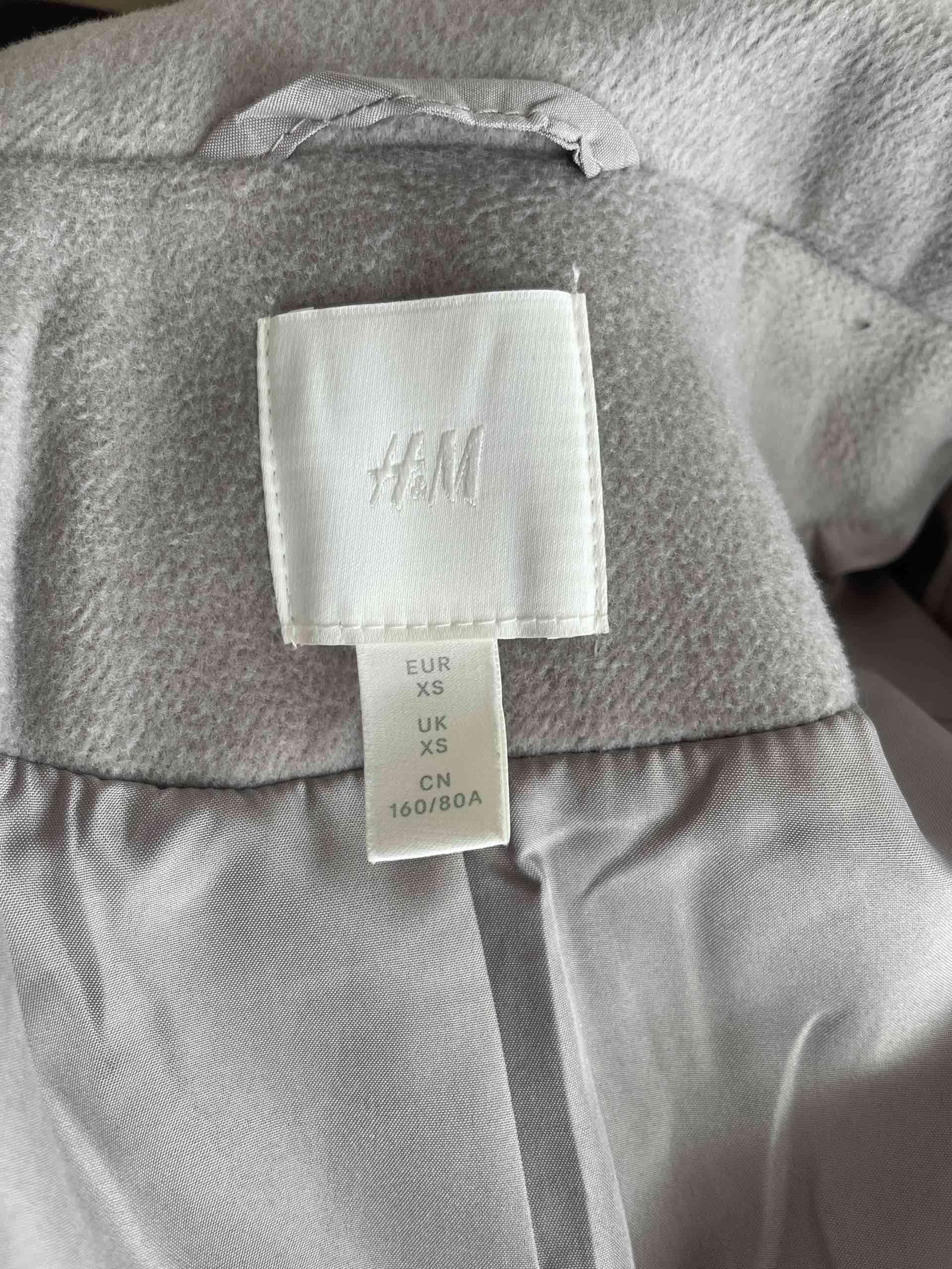 Abrigo gris largo con cinturón xs - miniatura 3