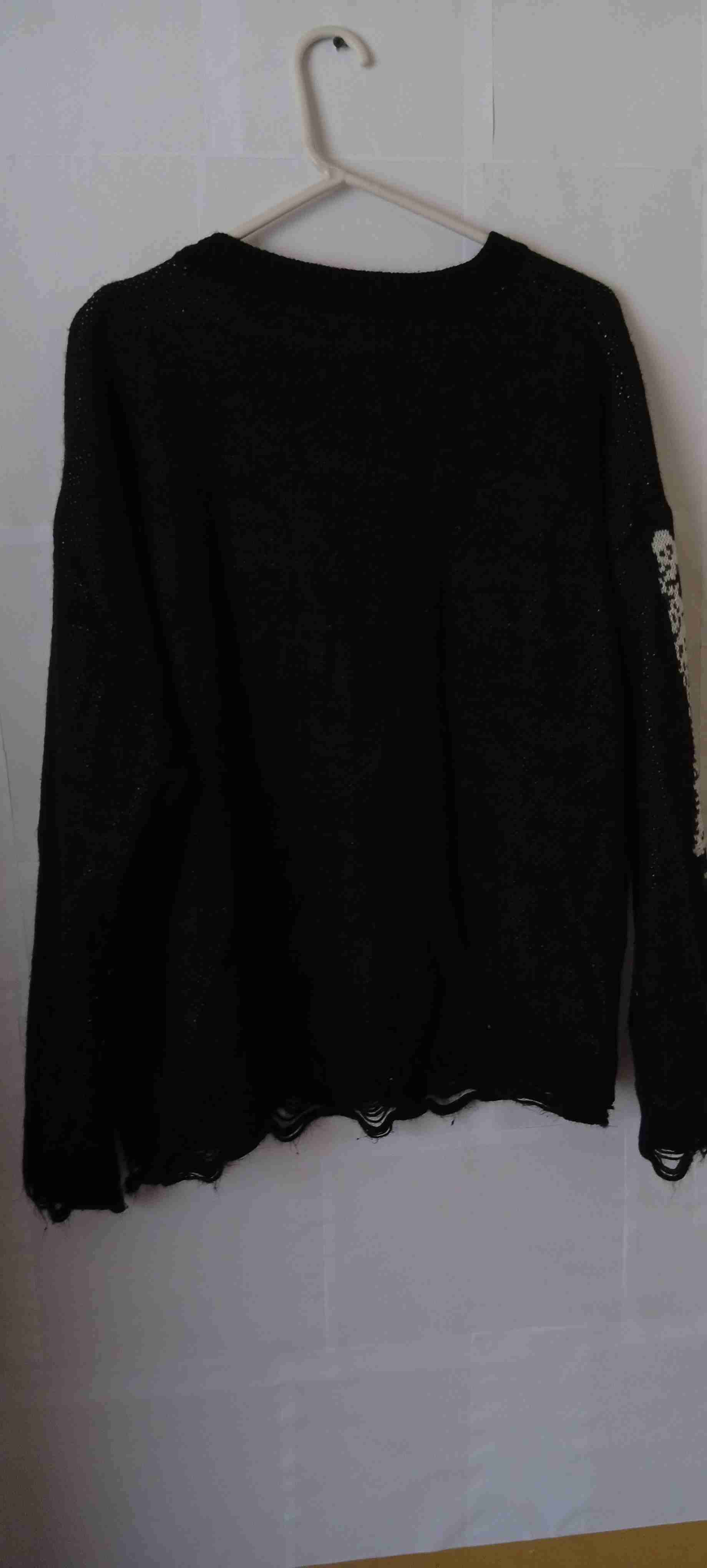 Suéter negro con diseño de esqueleto talla 3XL - miniatura 2