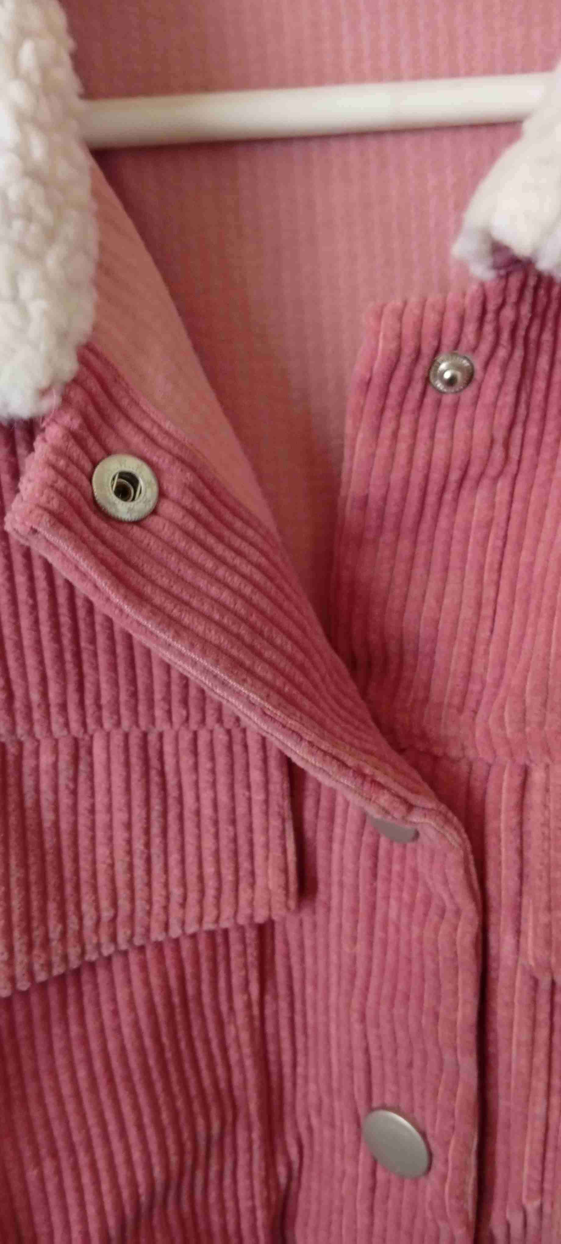 Chaqueta rosada con cuello de lana talla 3XL - miniatura 3