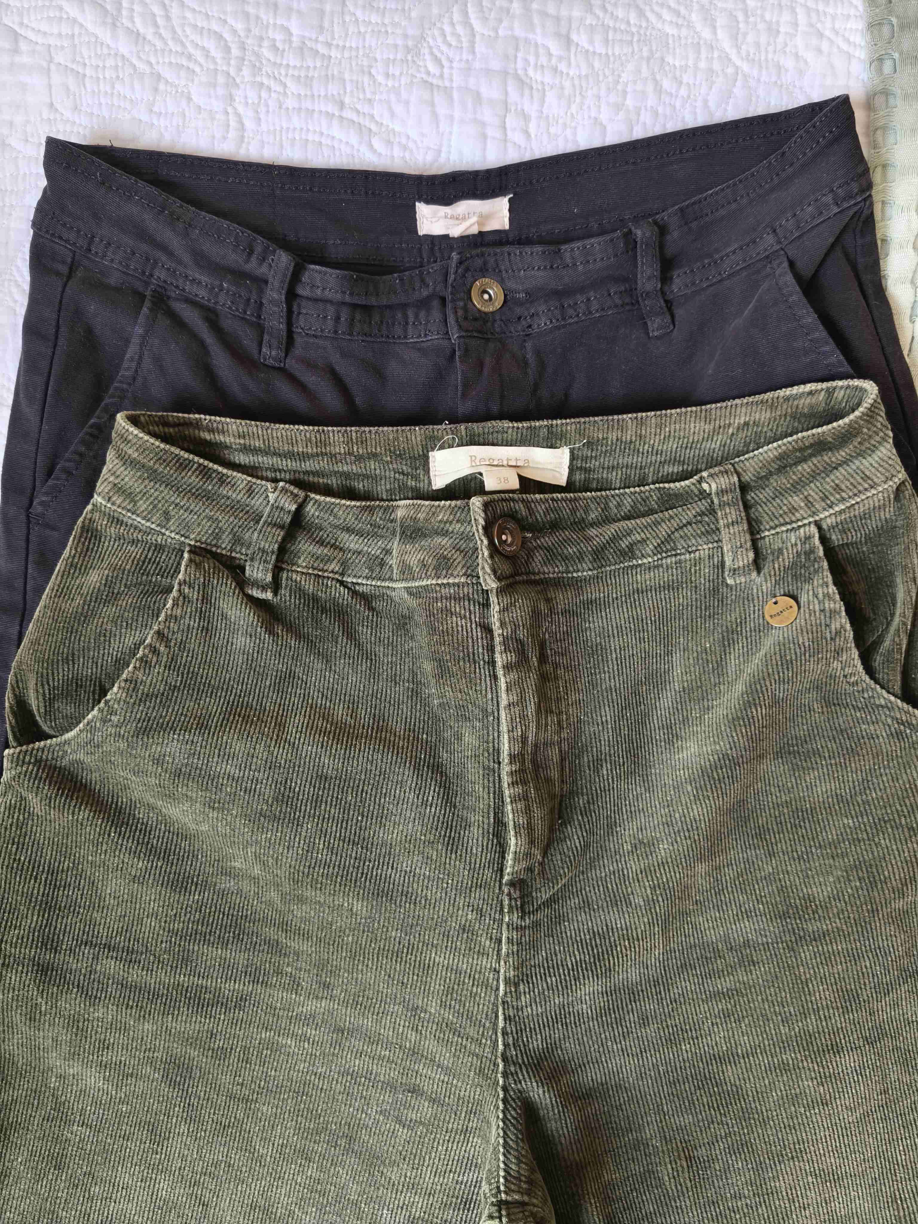 Pantalones negro y verde unisex - miniatura 2