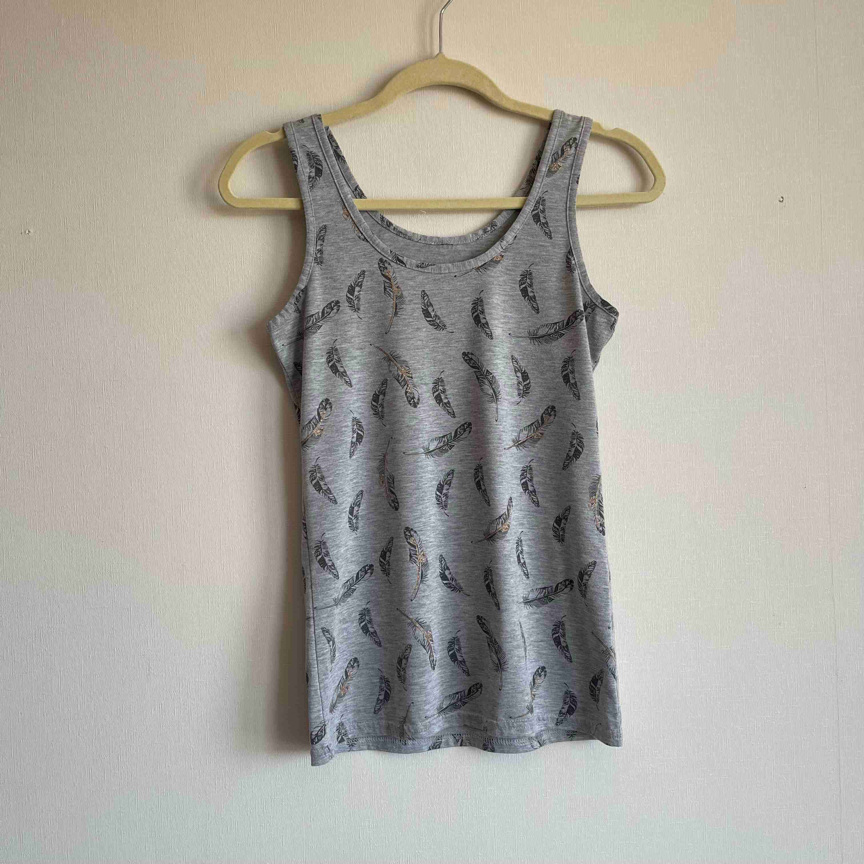 Polera Gris Plumas S - miniatura 1