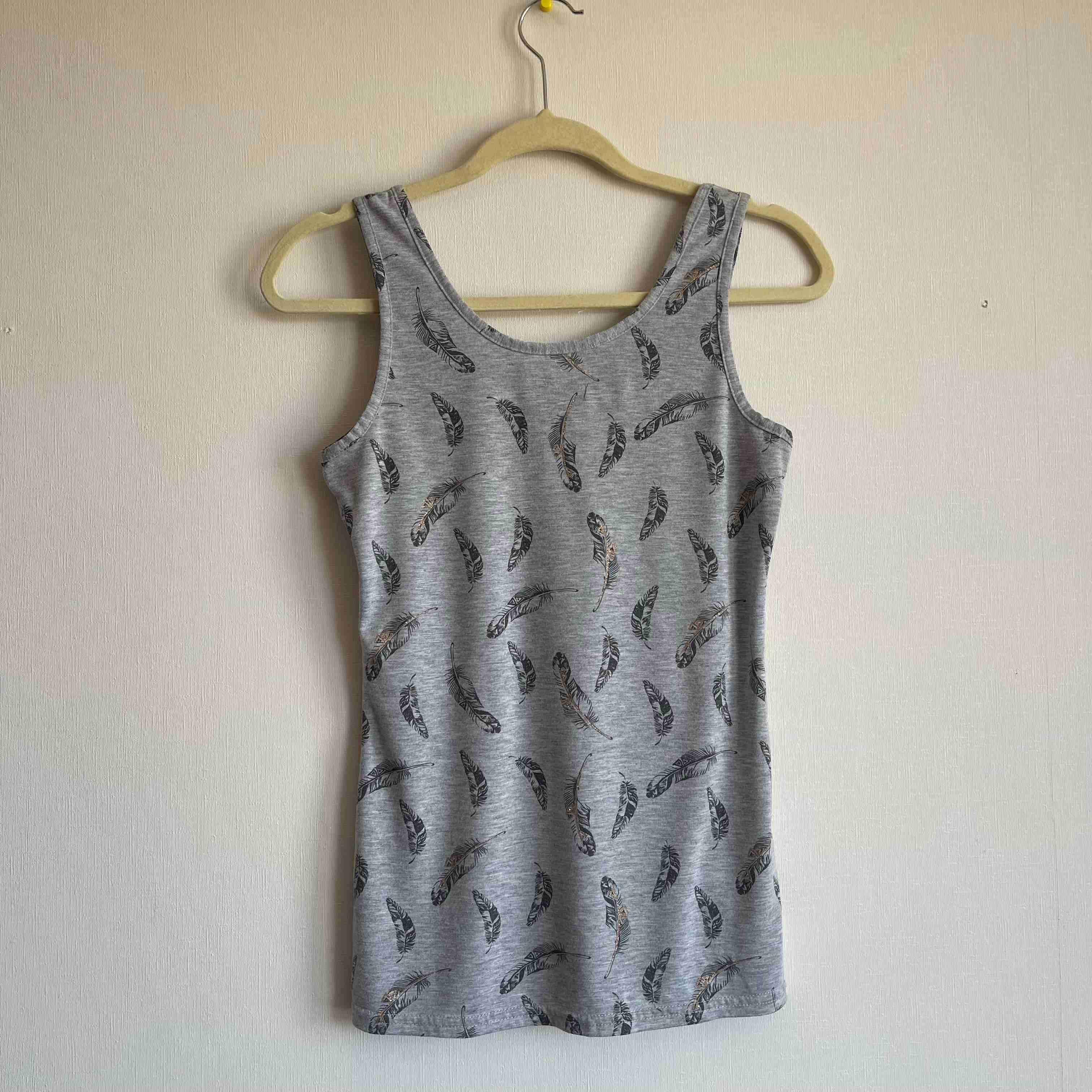 Polera Gris Plumas S - miniatura 3
