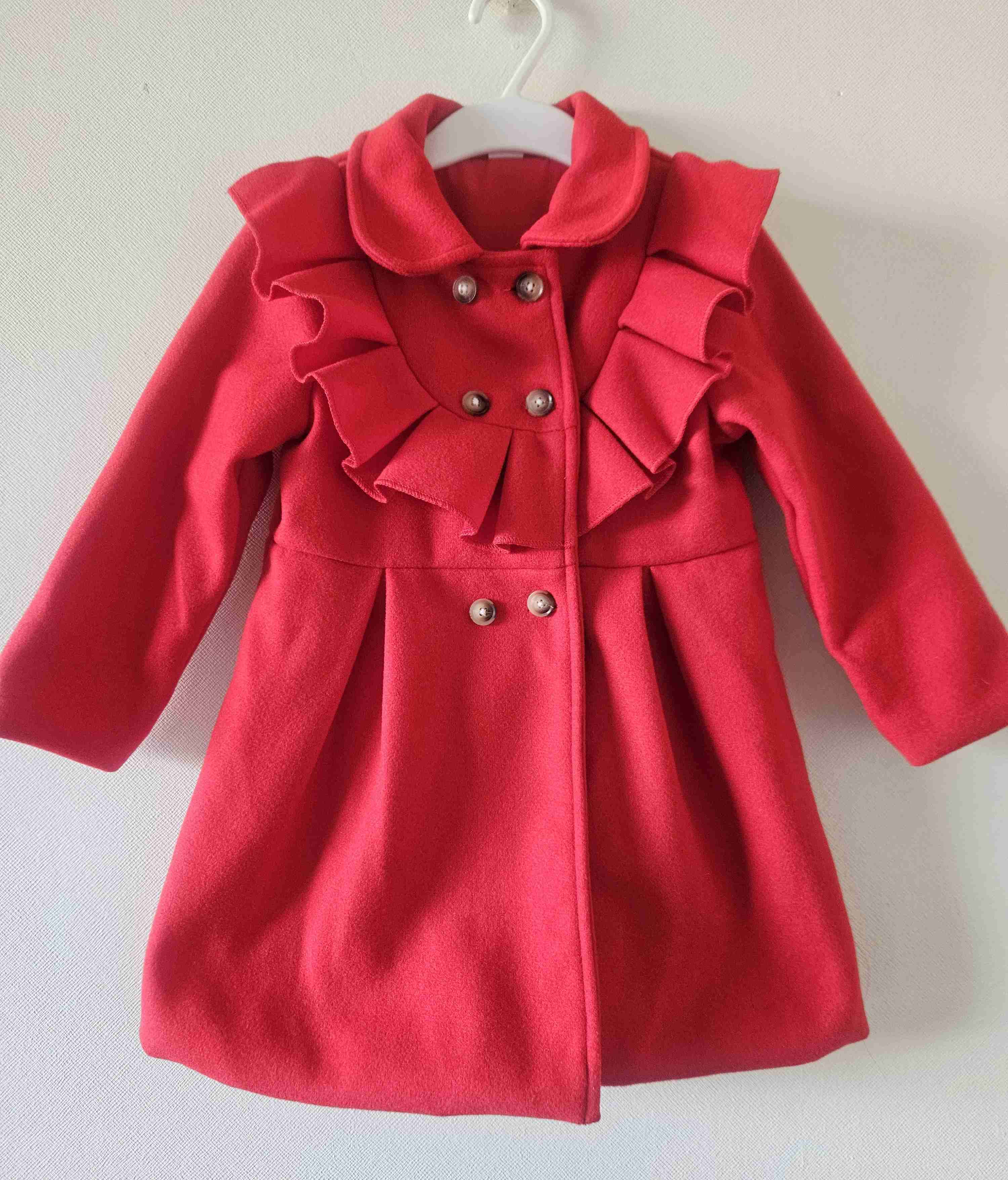 Abrigo rojo con boina infantil - miniatura 2