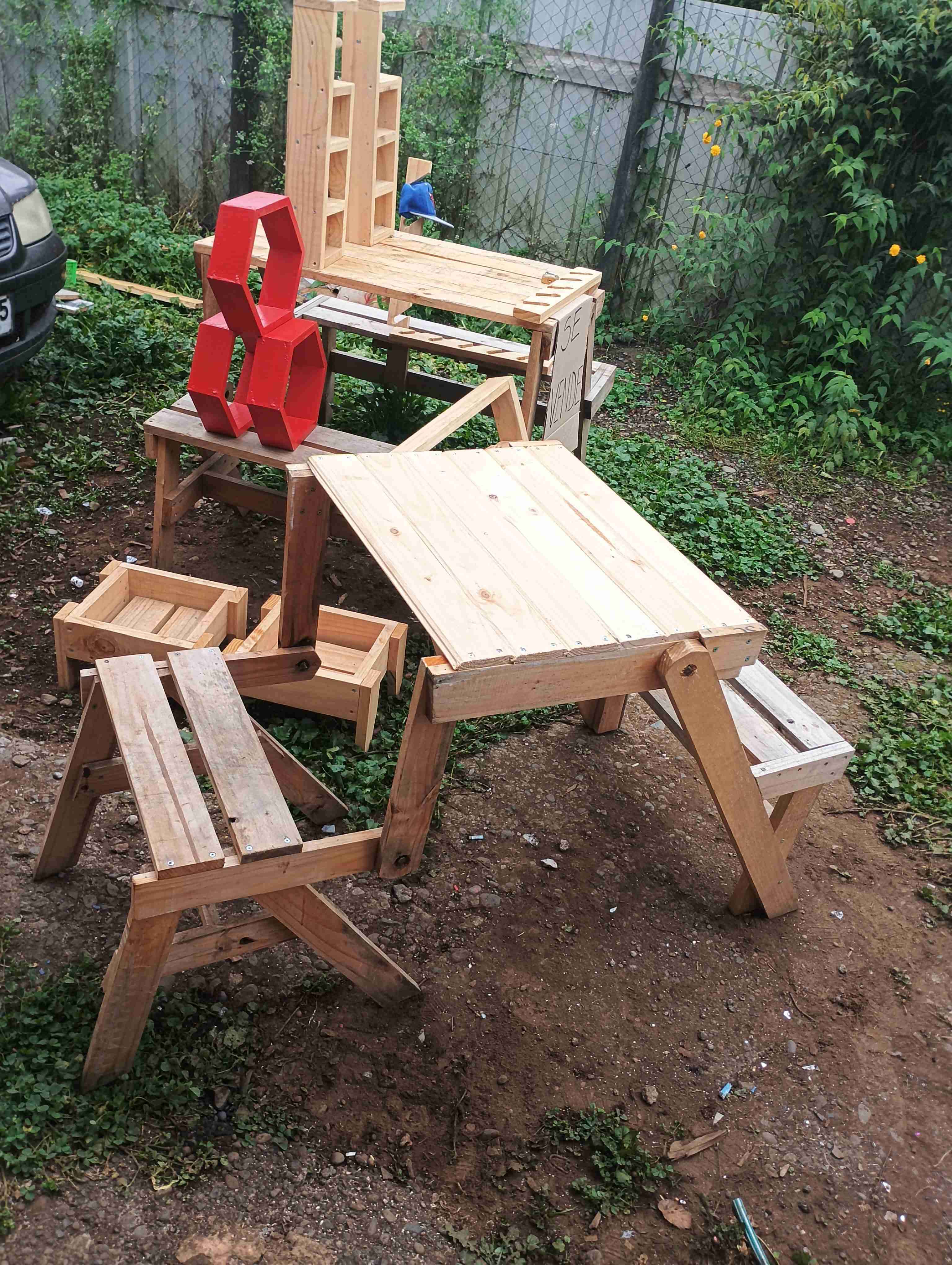 Estantes de madera con tres niveles - miniatura 5