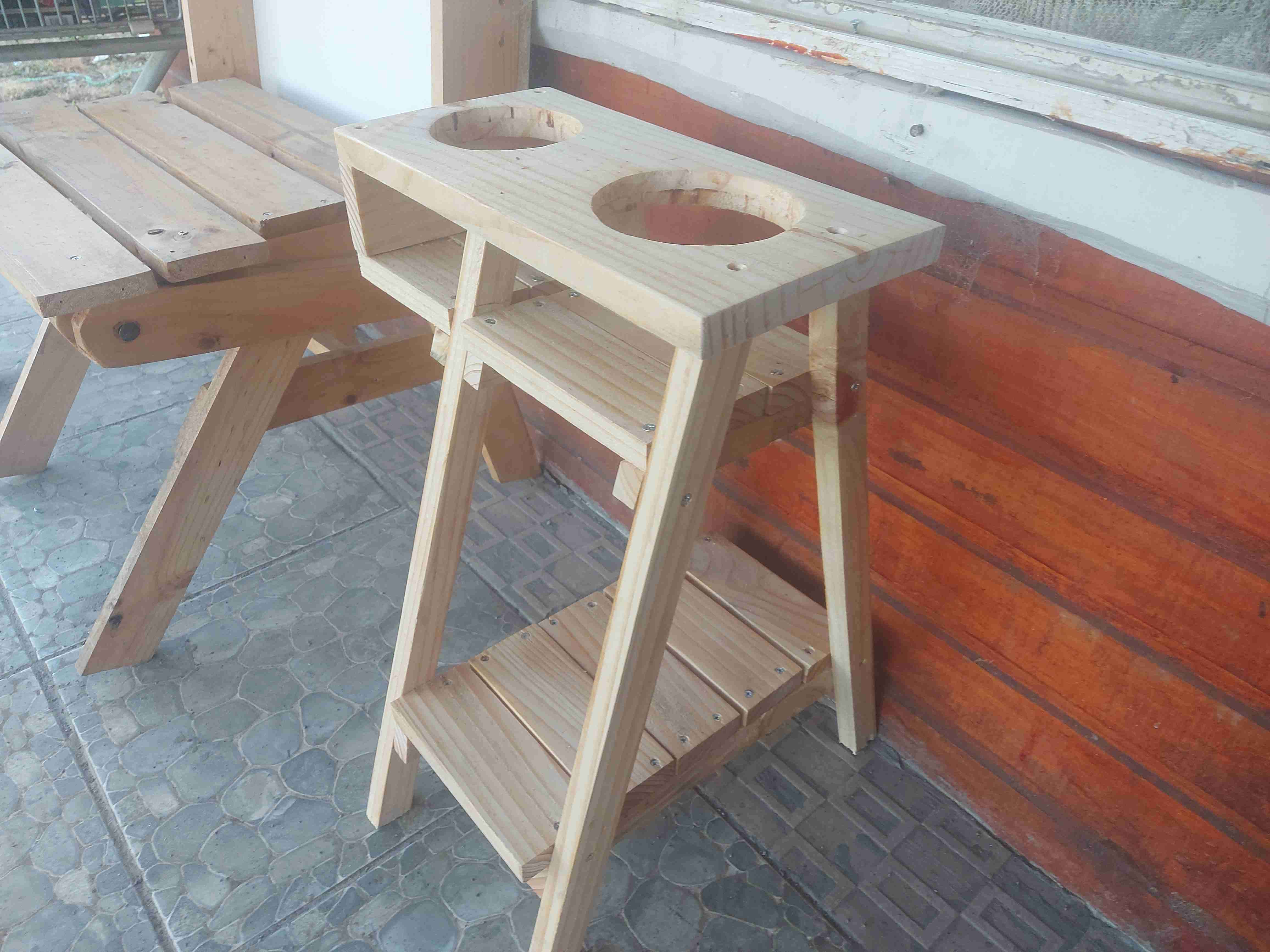 Estantes de madera con tres niveles - miniatura 6