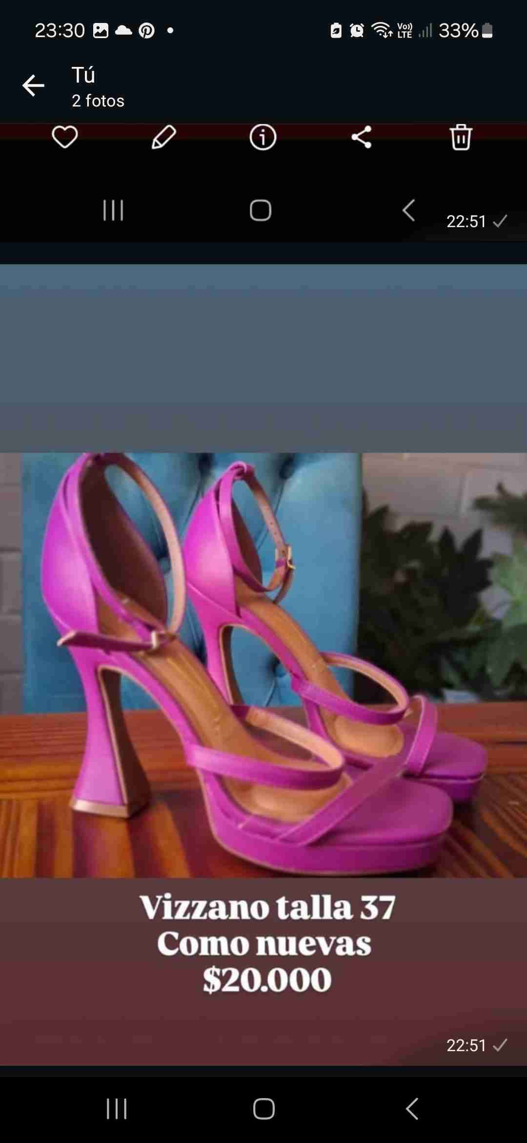 Zapatos Vizzano fucsia en tacón alto