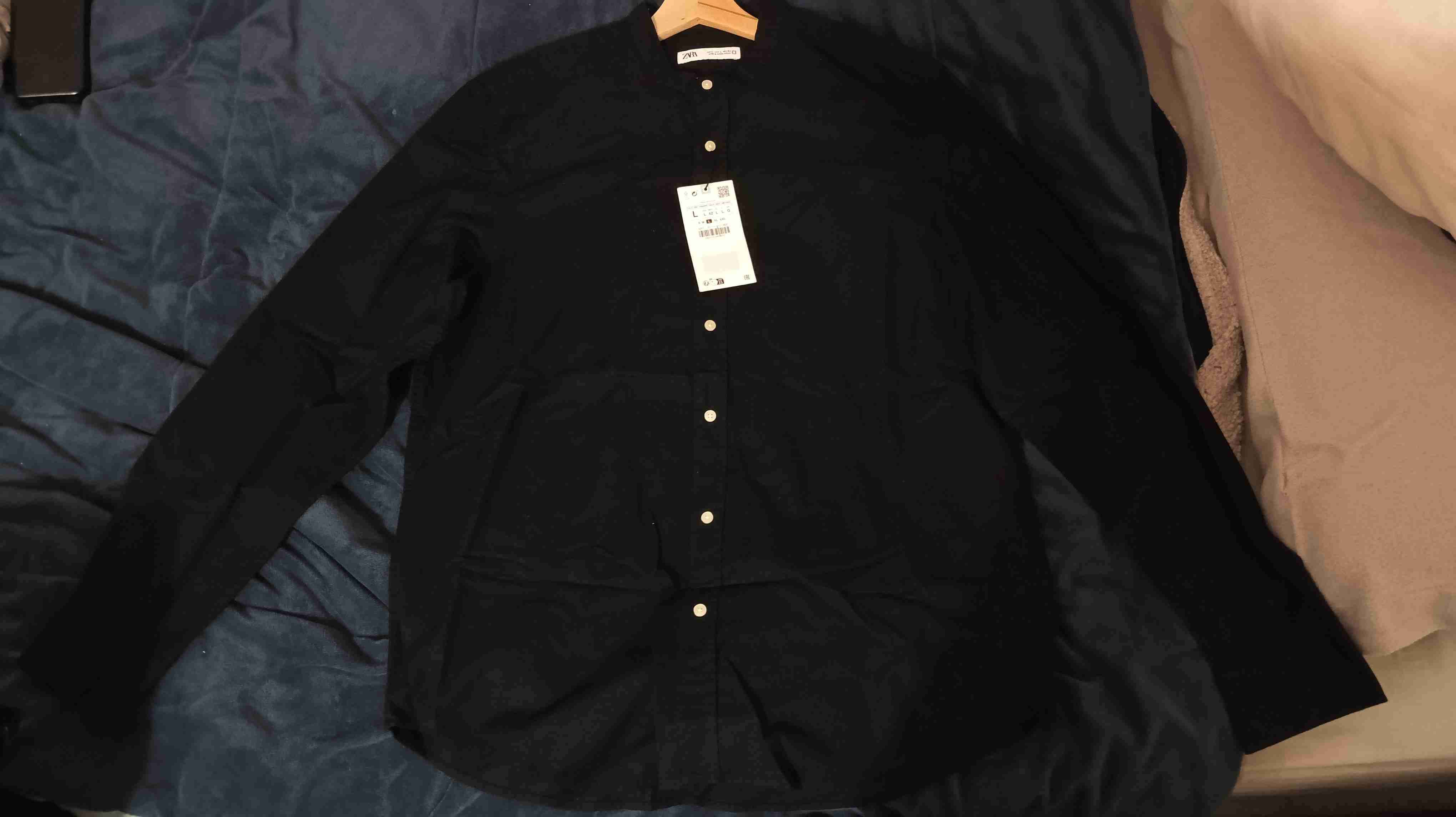 (Zara) Camisa Negra Hombre - miniatura 2